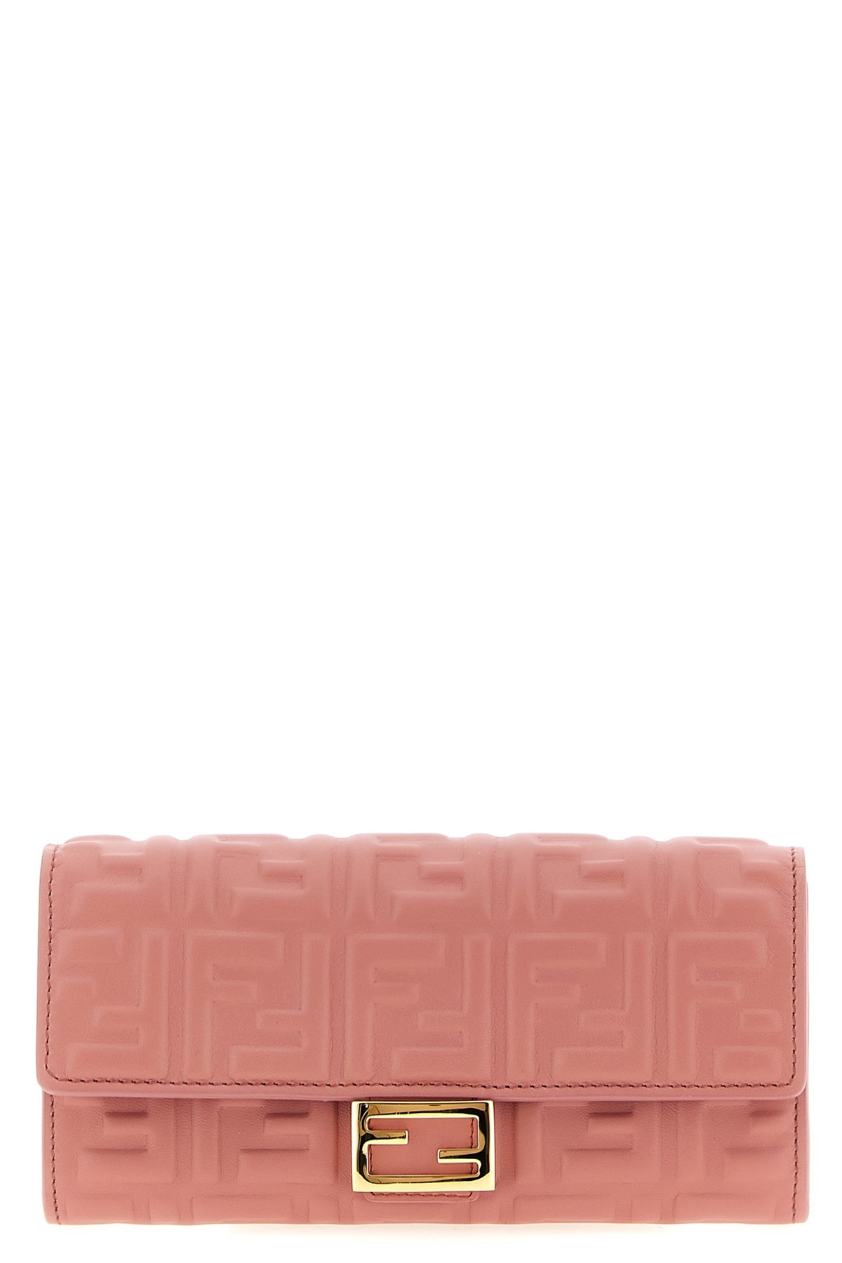 Fendi Chain Strap Wallet Gold-tone Hardware In Pink