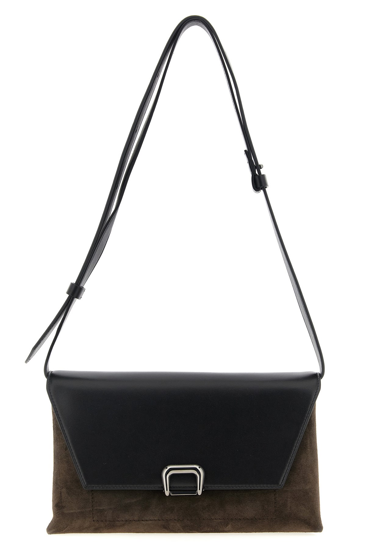 Brunello Cucinelli Suede And Leather Sartorial Cross-body Bag In Brown