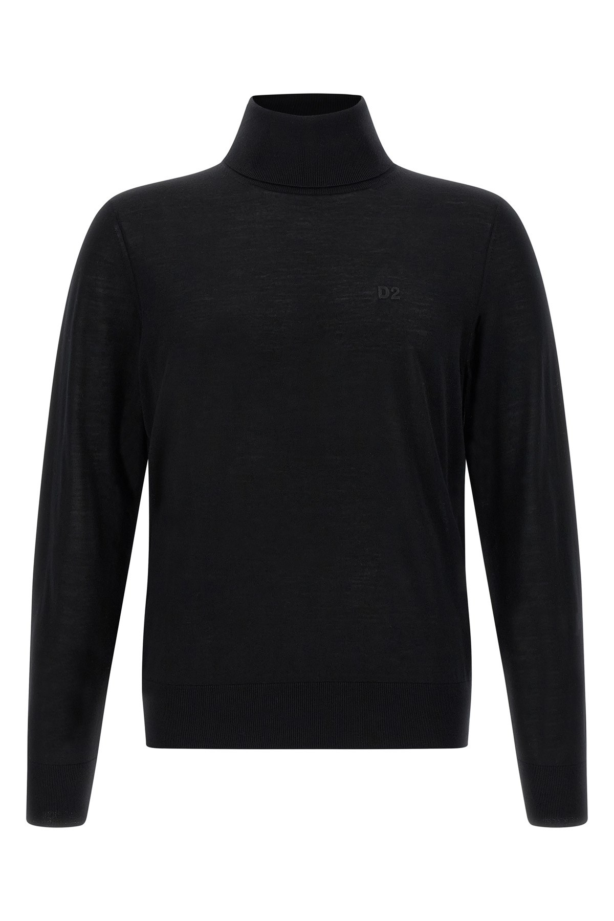 Dsquared2 Wool Turtleneck Sweater In Black