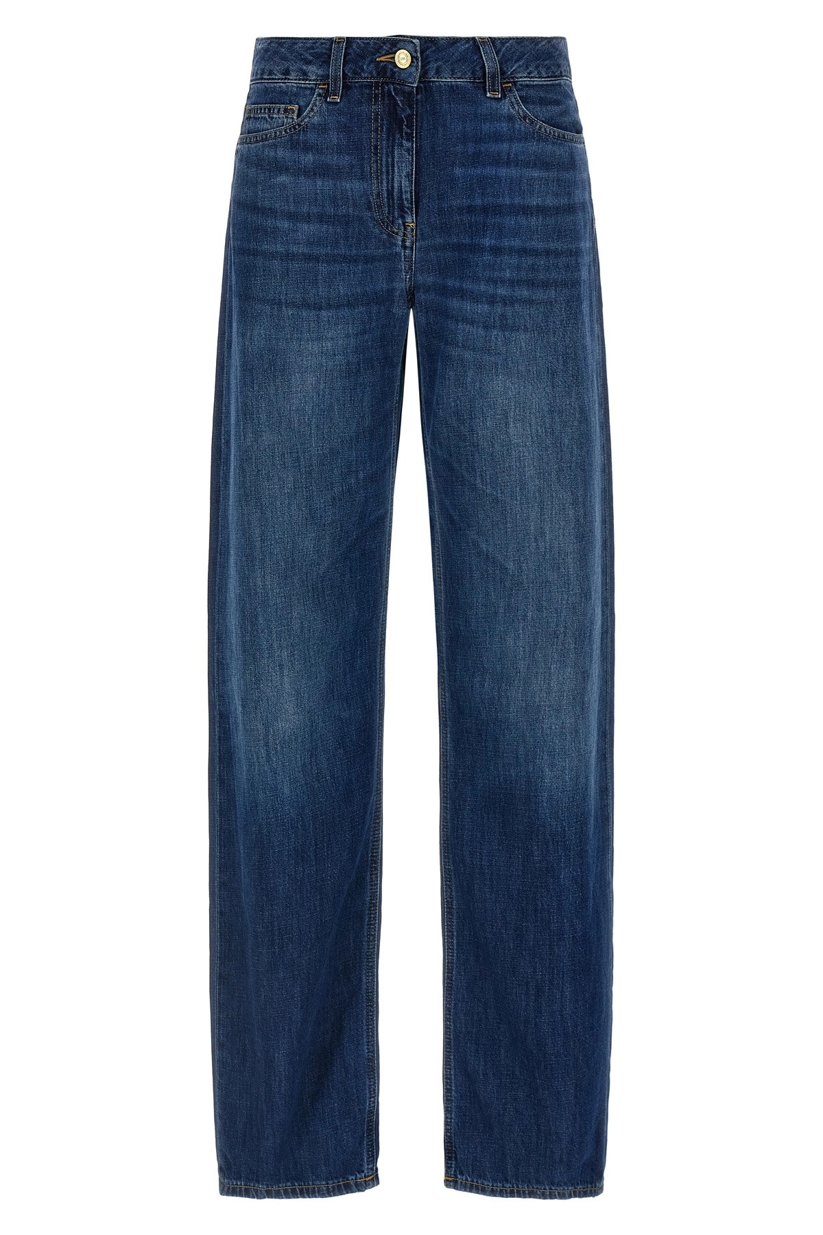 パンツ ELISABETTA FRANCHI PALAZZO JEANS WITH CHAIN Cropped palazzo jeans with chain belt Elisabetta Franch