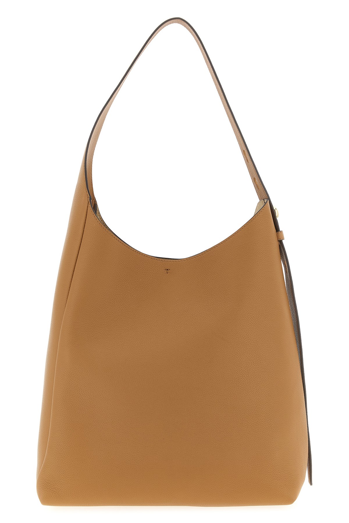 Tory Burch Small Romy Pebble Leather Hobo Bag In Brown