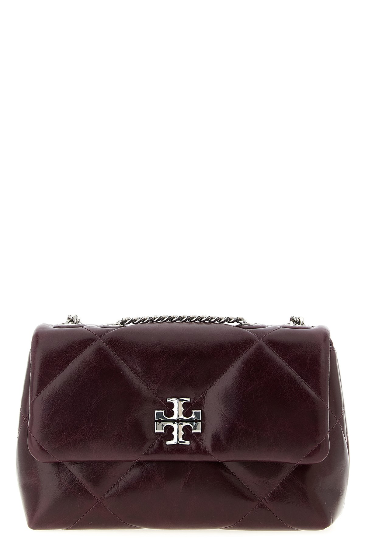 Tory Burch Kira Diamond Small Convertible Shoulder Bag In Burgundy