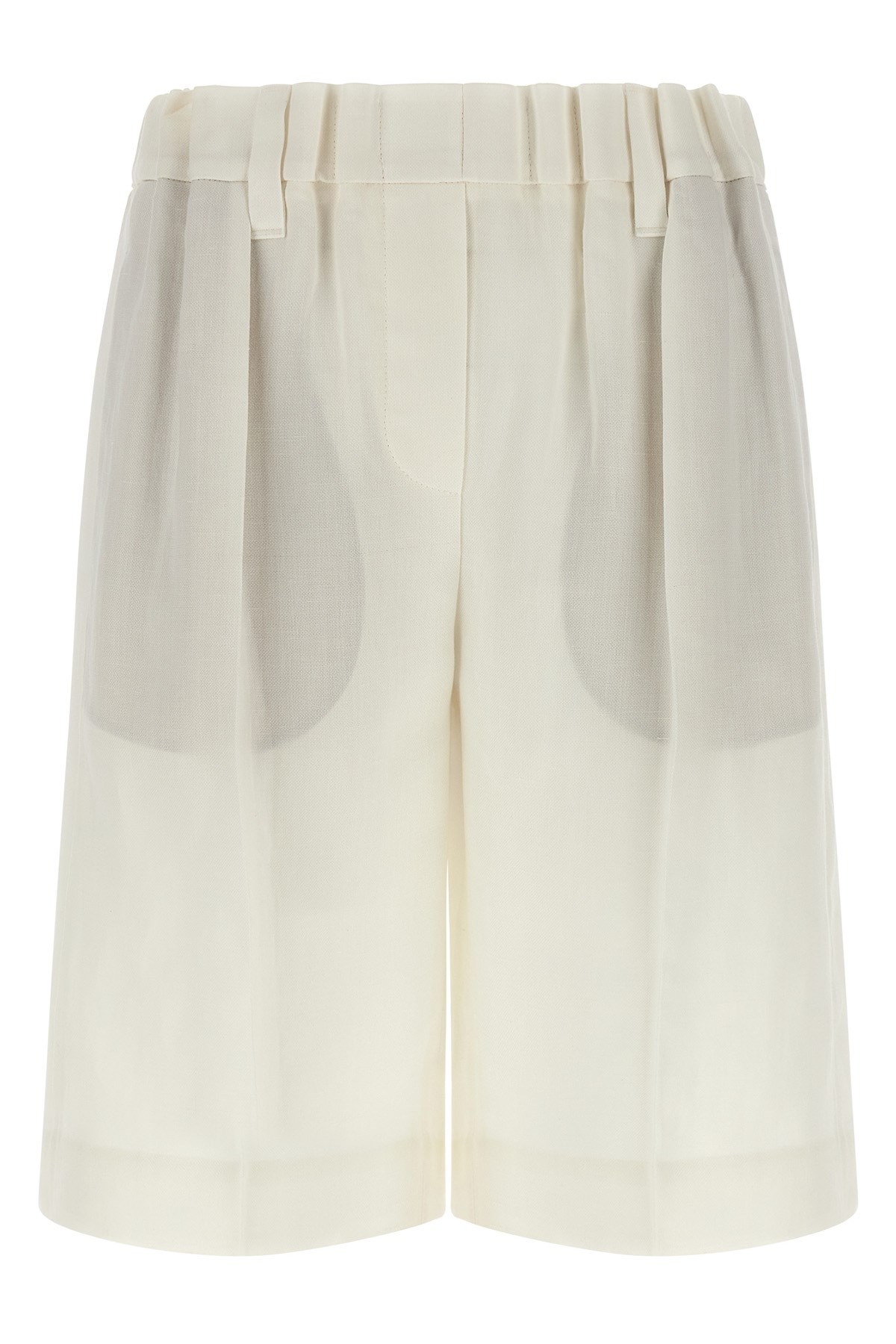 Brunello Cucinelli Viscose And Linen Bermuda Shorts Bermuda And Short White In White