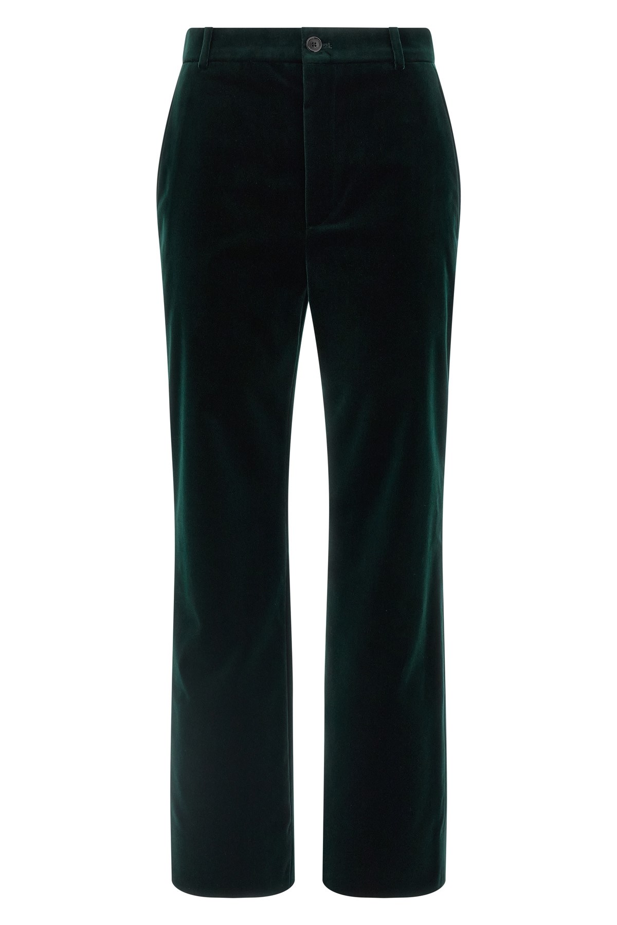 Saint Laurent Green Straight Leg Pants In Green
