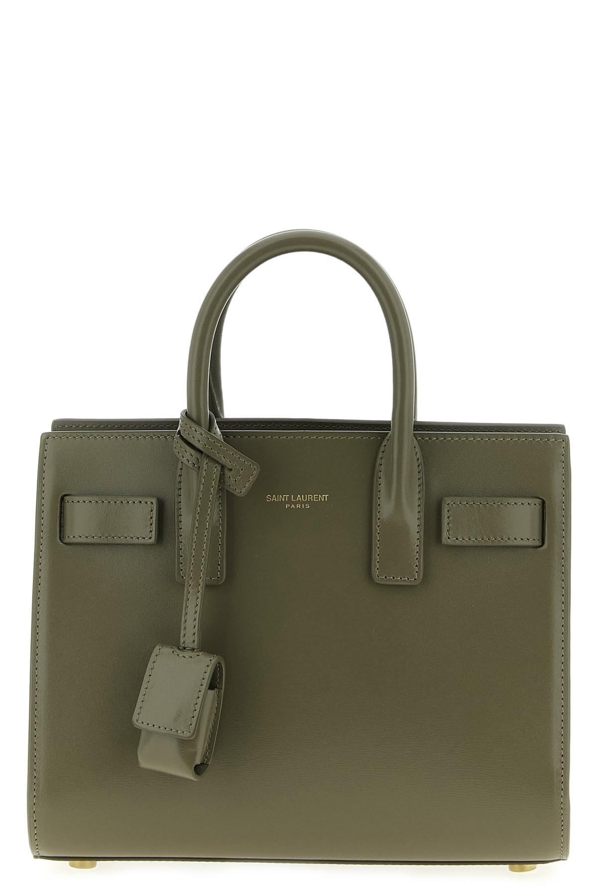 Saint Laurent Sac De Jour Nano In Smooth Leather In Green