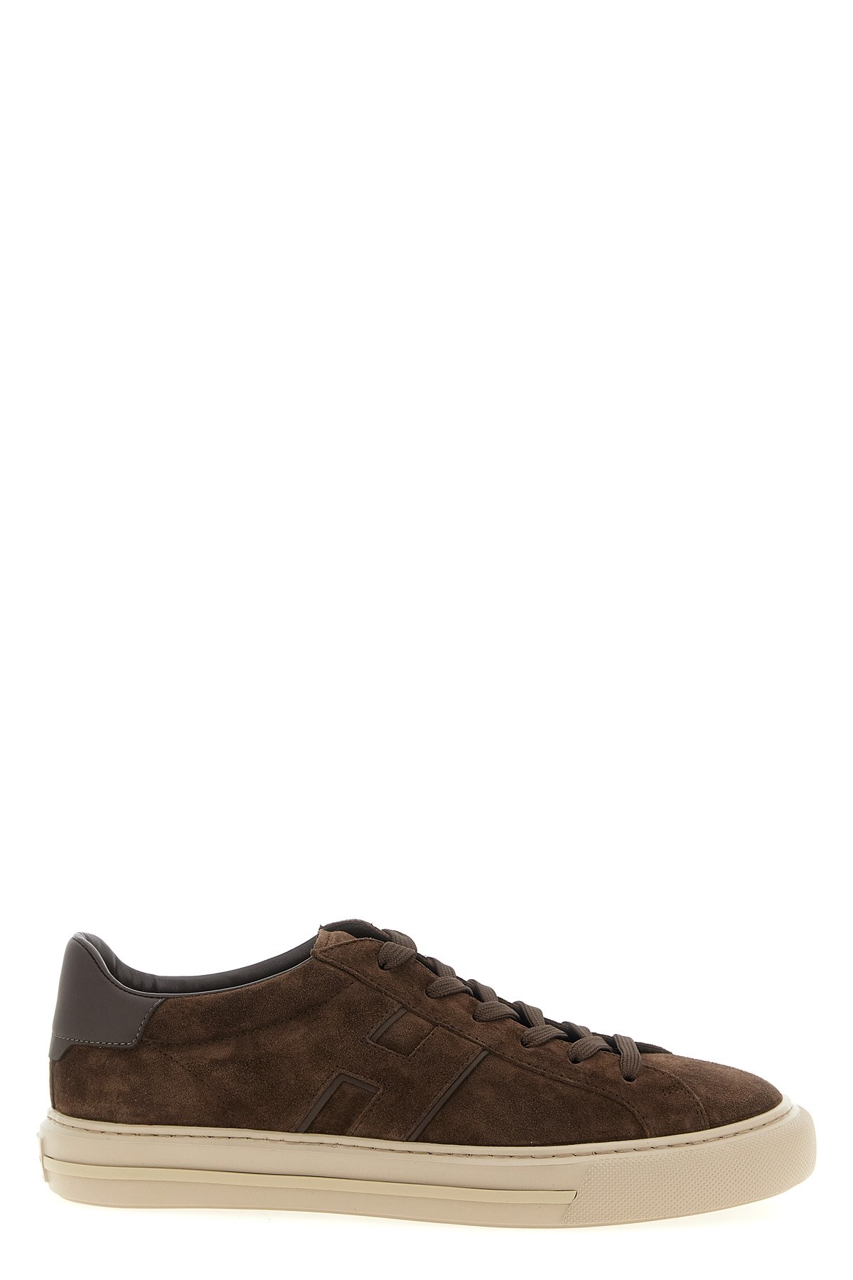 Hogan H691 Lace-up Sneakers With Suede Upper And Memory Foam Comfort In Brown