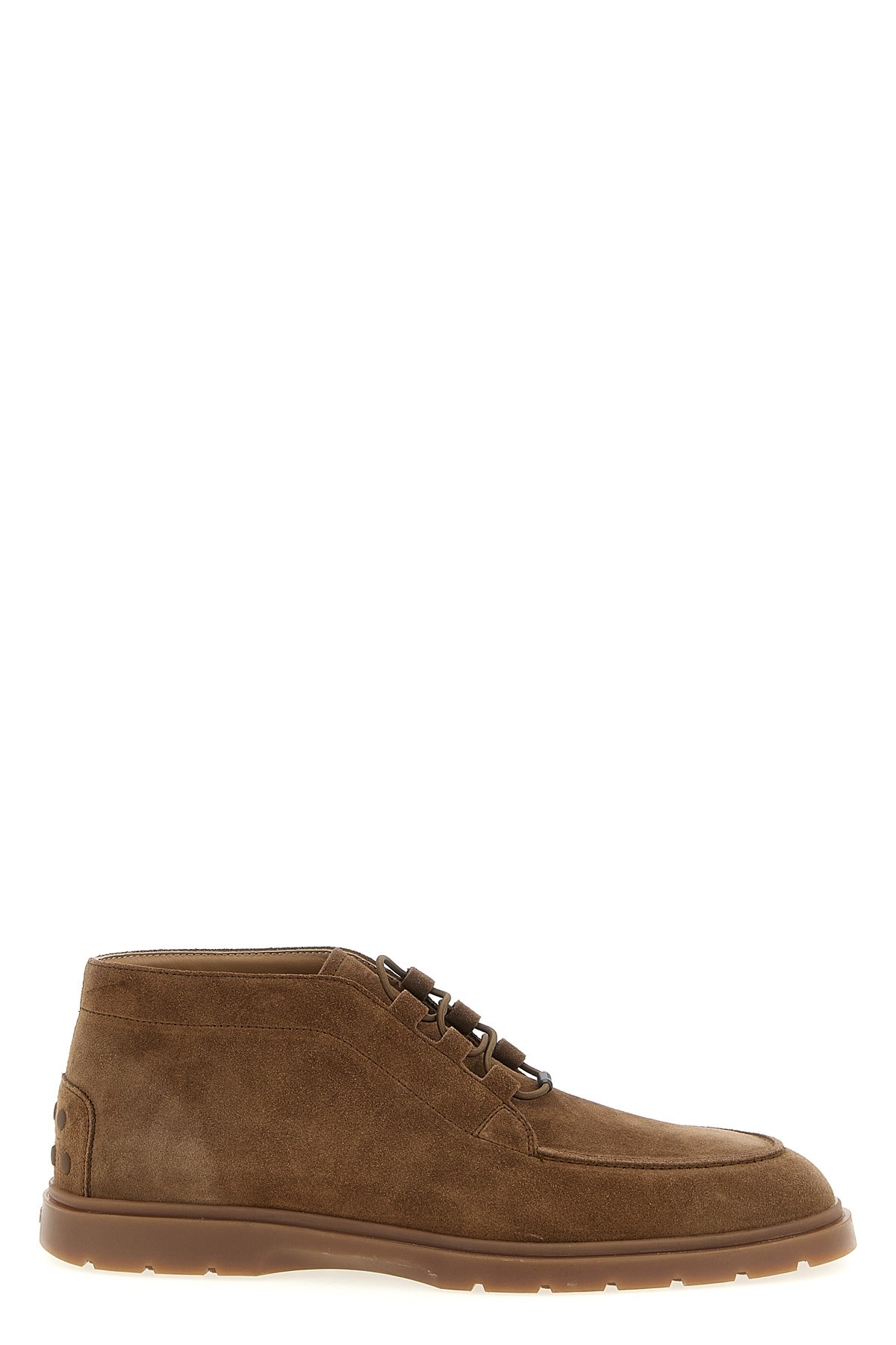 Tod's Suede Leather Ankle Boots In Neutral