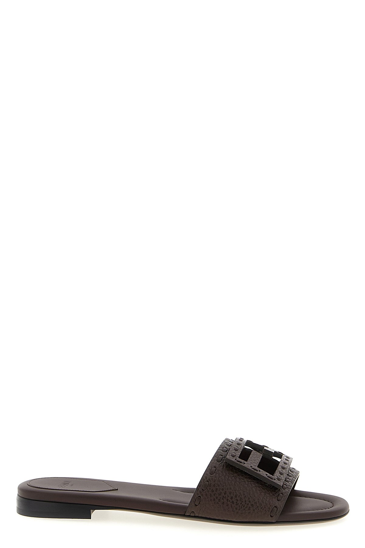 Fendi Baguette Flat Shoes Brown In Brown
