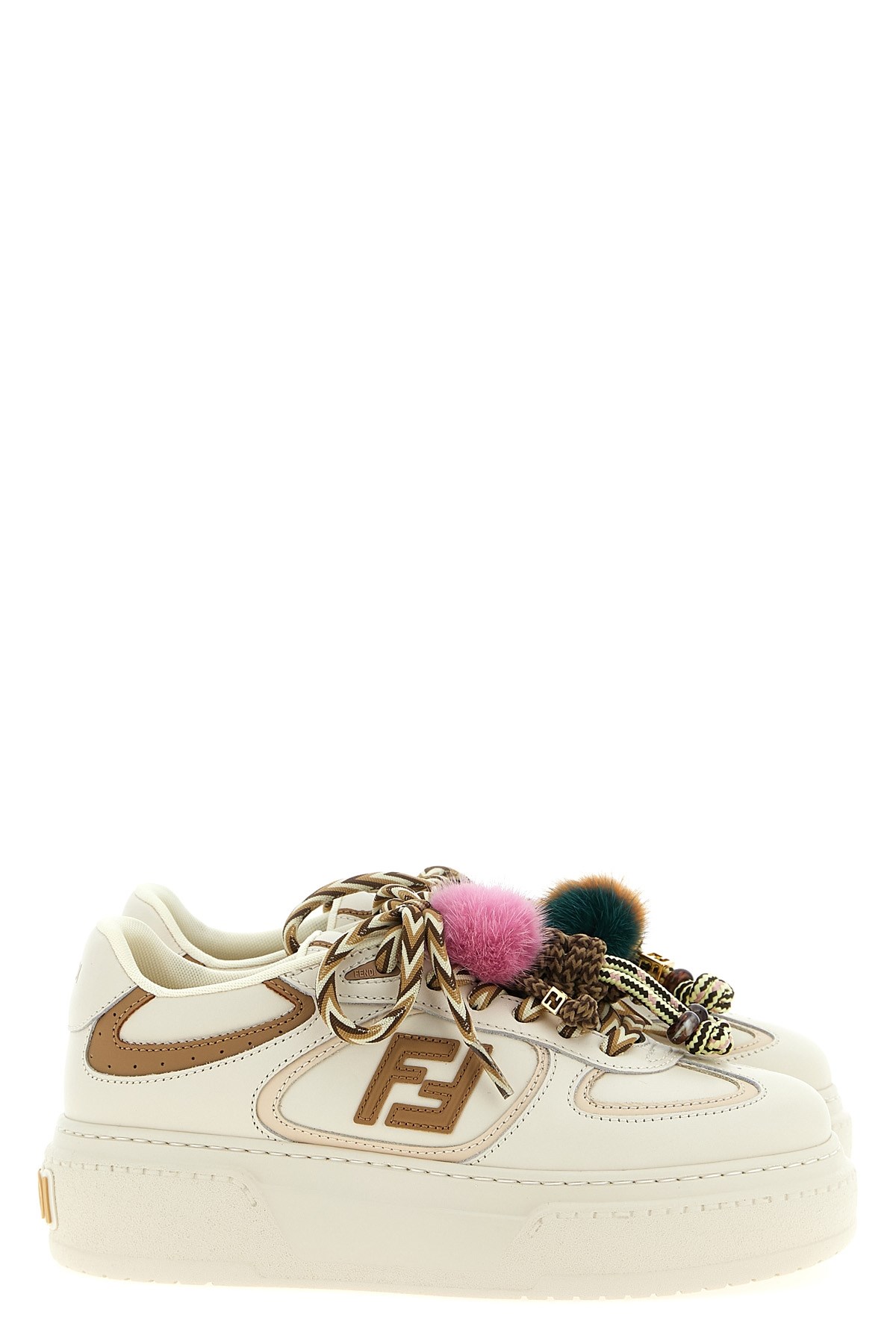 Fendi Match Platform Sole Sneakers Charms In Multi