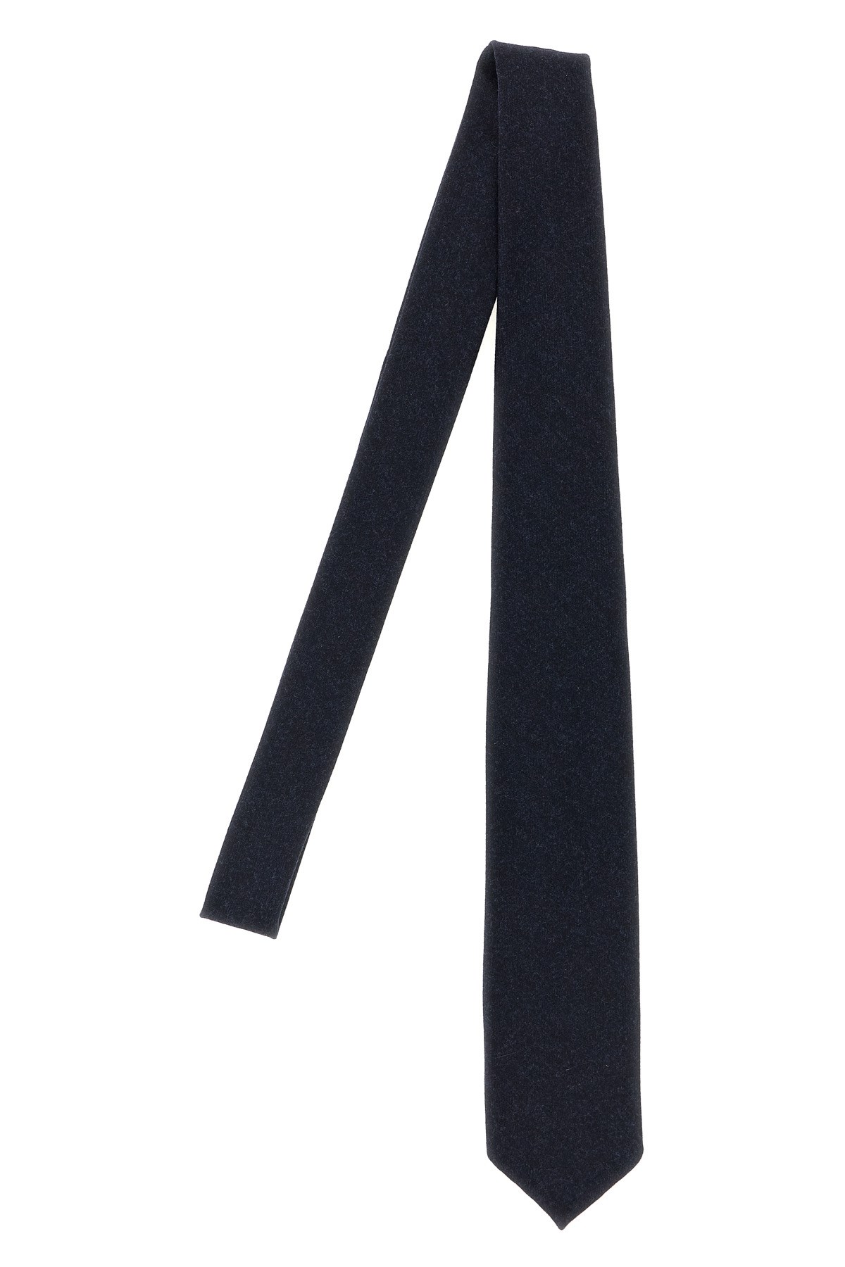 Barba Napoli Slim Wool Tie Textured Fabric In Blue