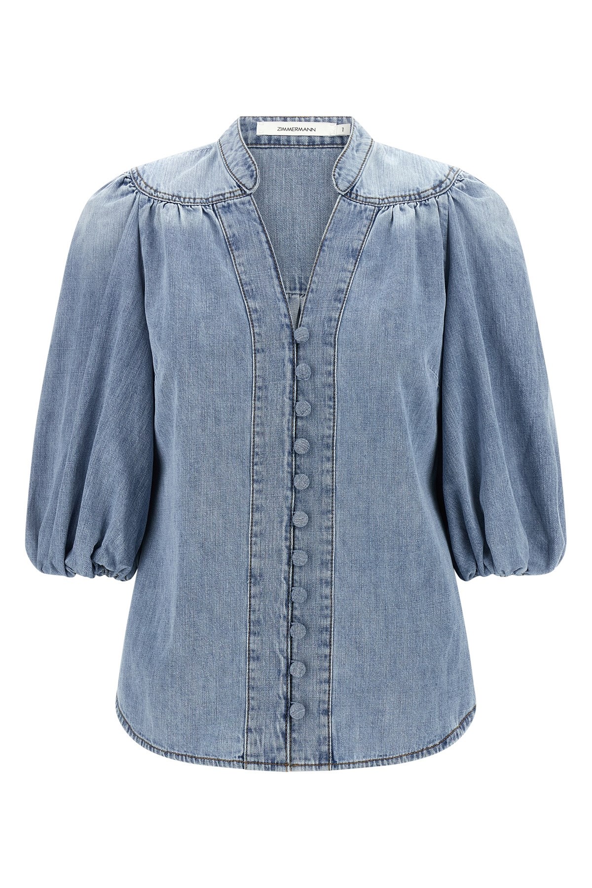 Zimmermann Lucky Shirt And Blouse Light Blue In Blue