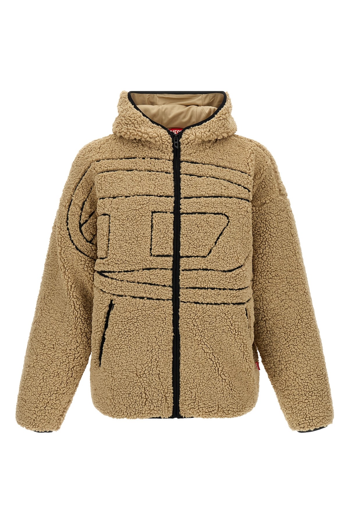 Diesel S-zat Sweat-shirt Puffer Jackets Beige In Sand
