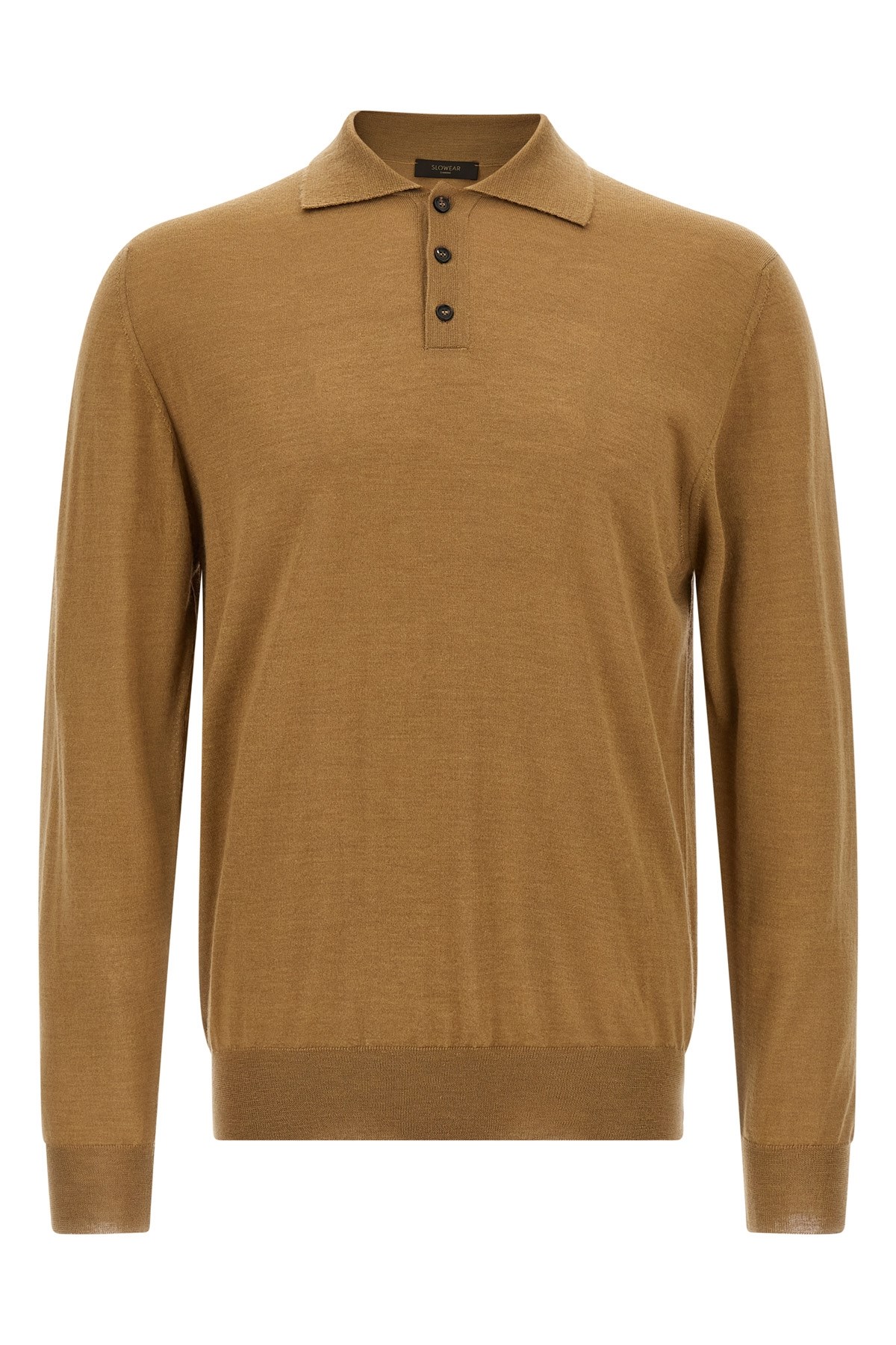 Zanone Cashmere-silk Blend Polo-neck Sweater In Sand
