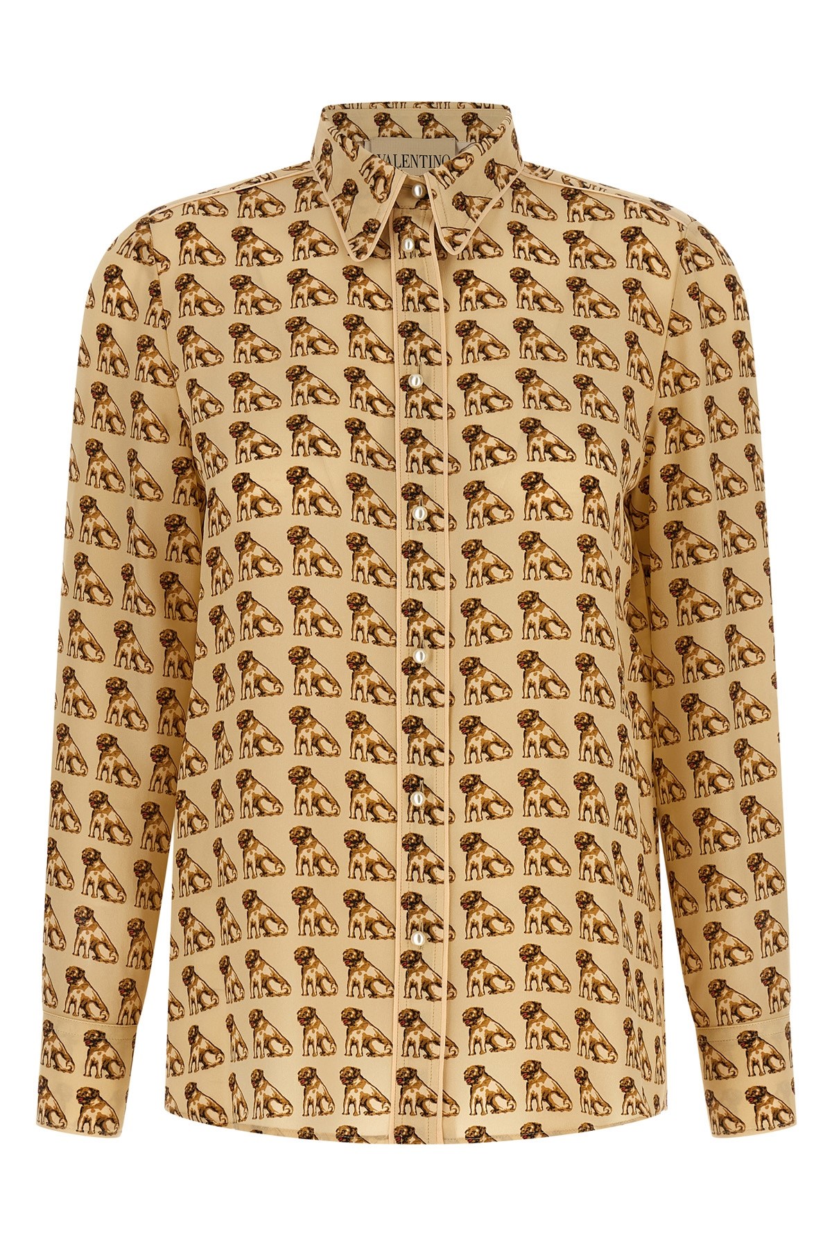 Valentino Garavani Petit Charles Print Shirt Shirt And Blouse White In White