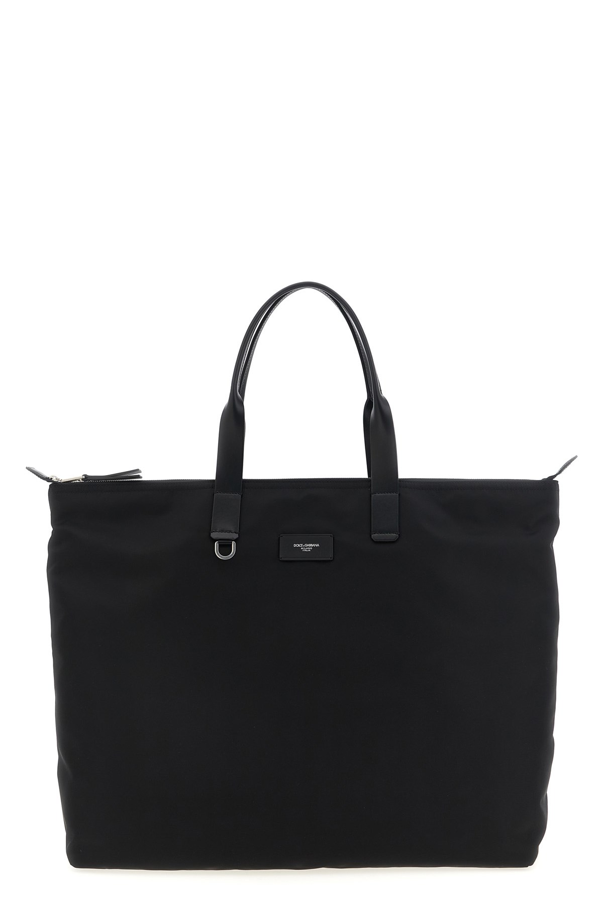 Dolce & Gabbana Structured Tote Bag With Metal Hardware And Top Handles In Black