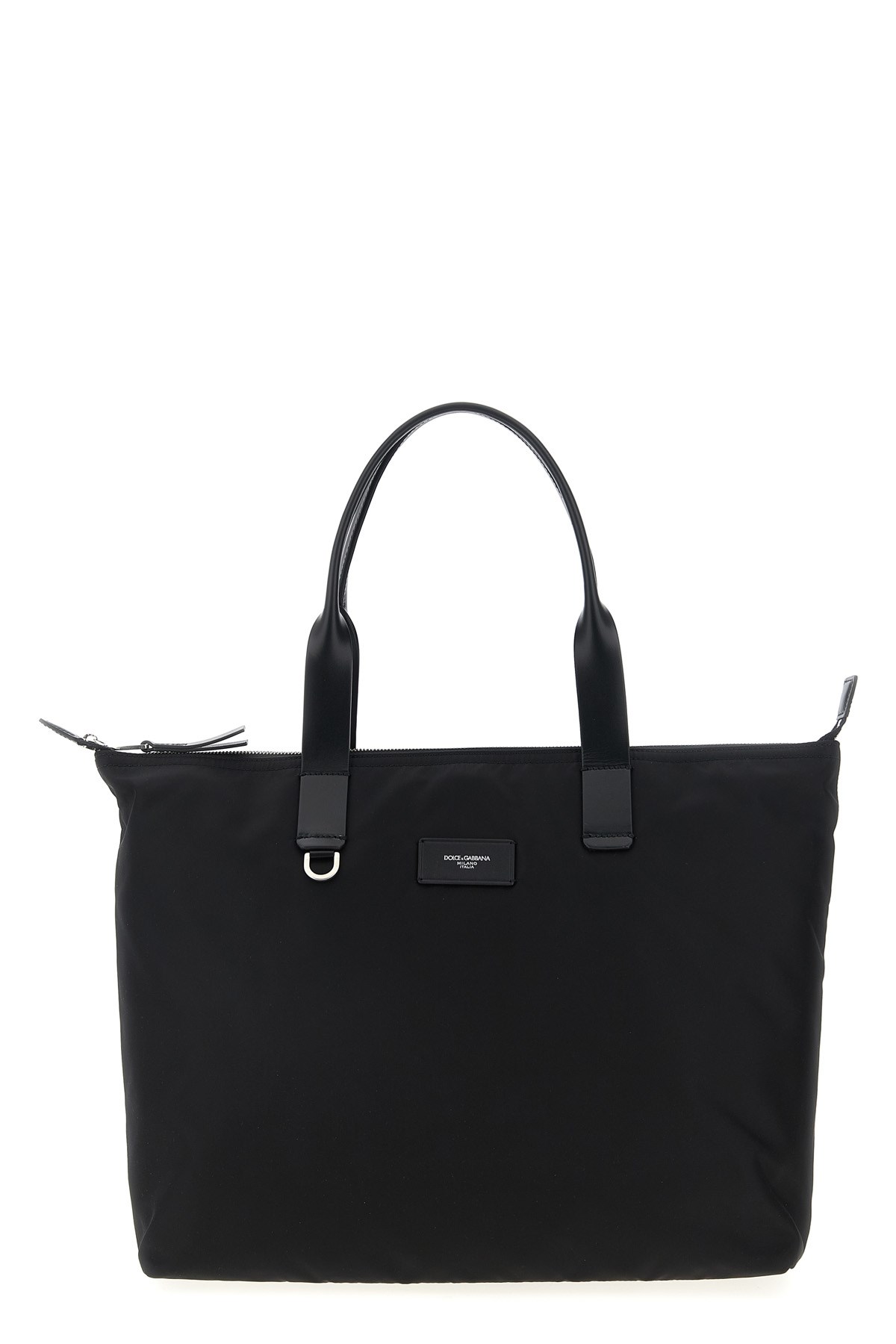 Dolce & Gabbana Structured Tote Bag With Metal Hardware And Top Handles In Black