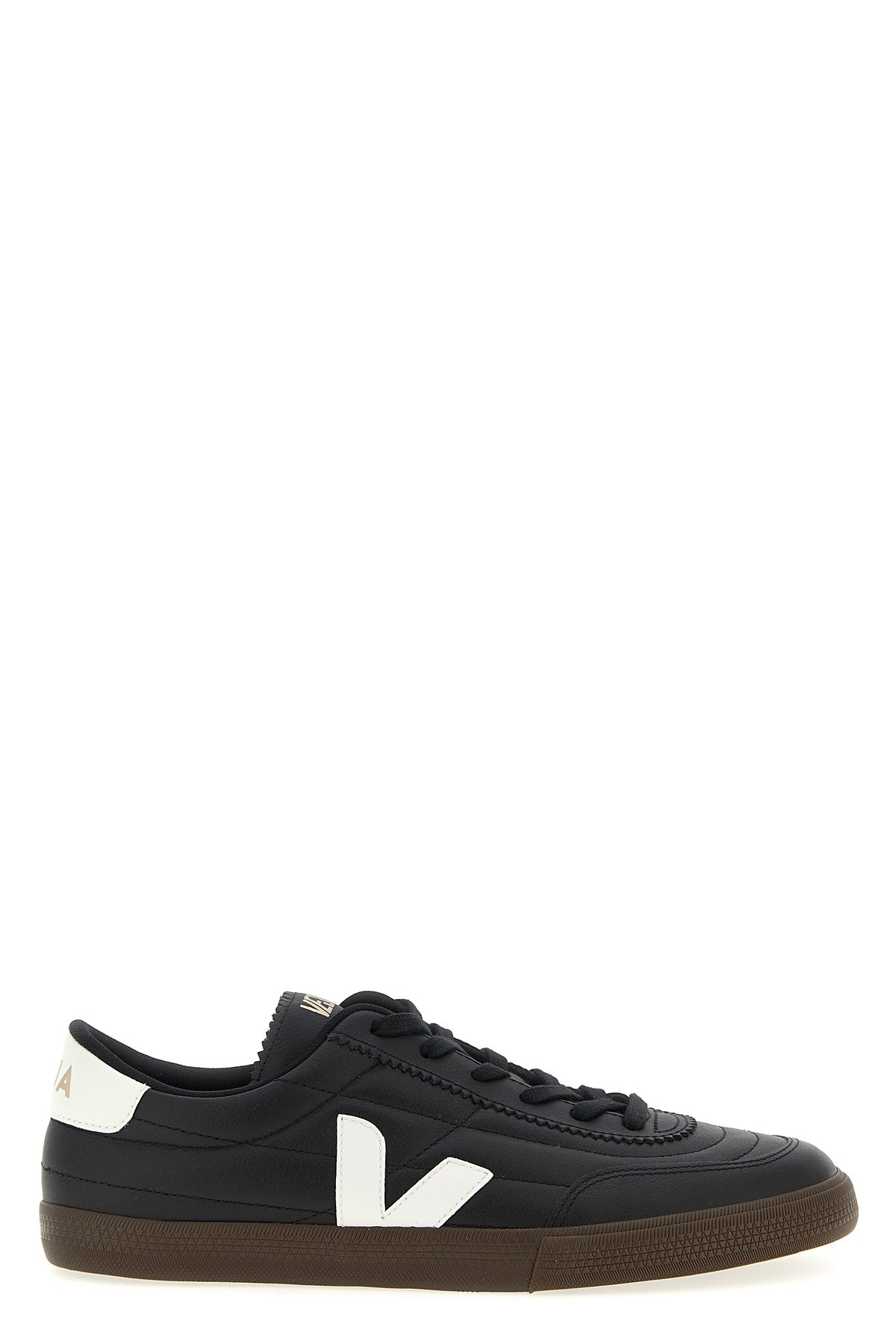 Veja Panenka Black Sneaker With Logo On The Side And Contrasting Heel In Leather Unisex In Multi