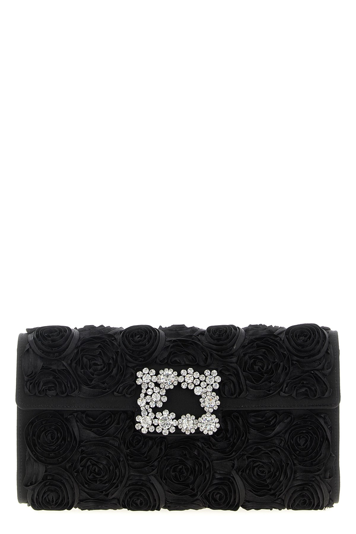 Roger Vivier Efflorescence Clutch In Black