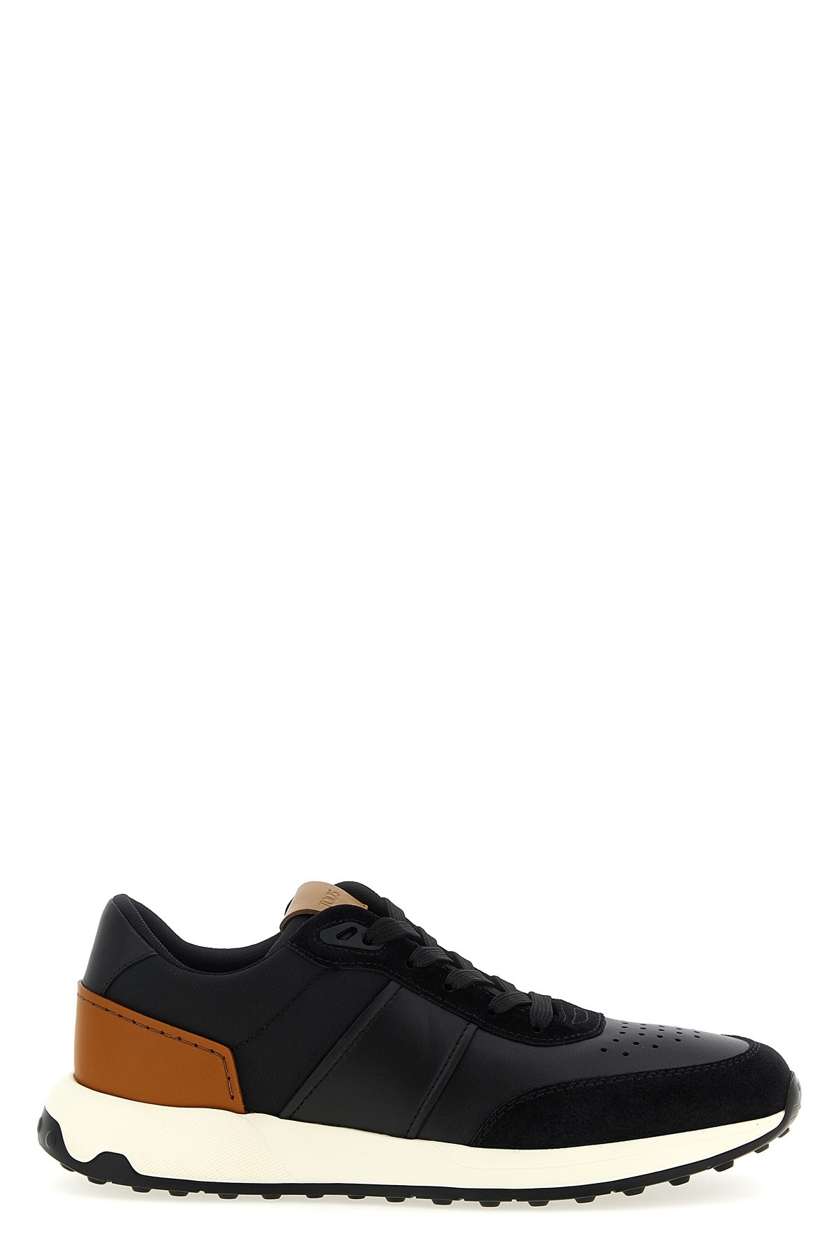 Tod's Leather And Technical Fabric Sneakers In Black