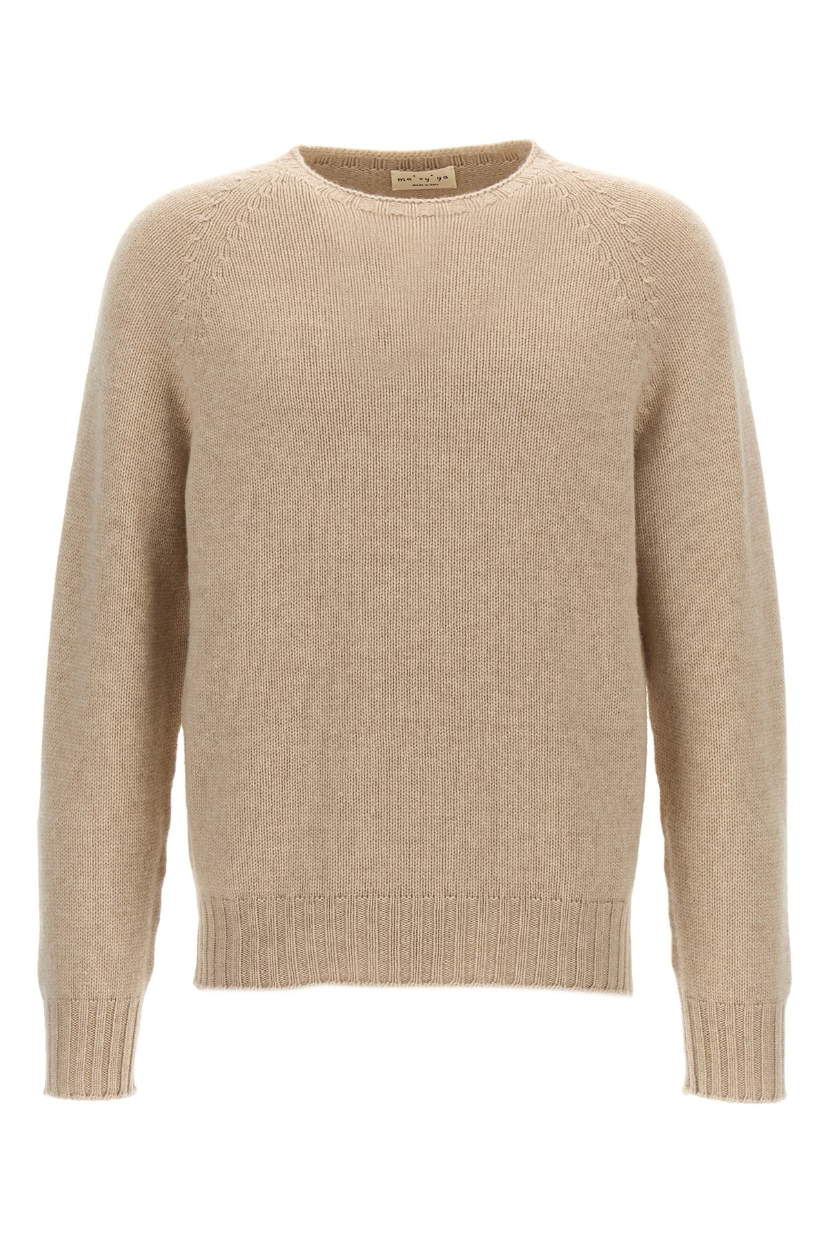 Ma'ry'ya Raglan-sleeve Wool Sweater In Neutral