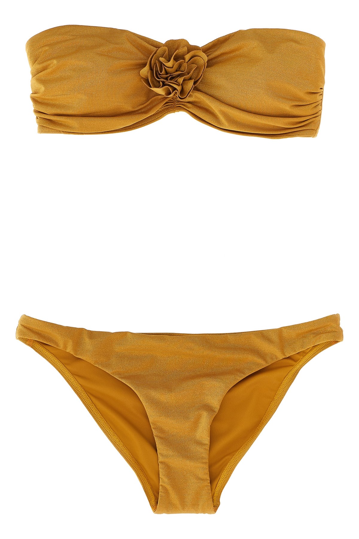 Zimmermann Lucky Bandeau Flower Beachwear Beige In Sand