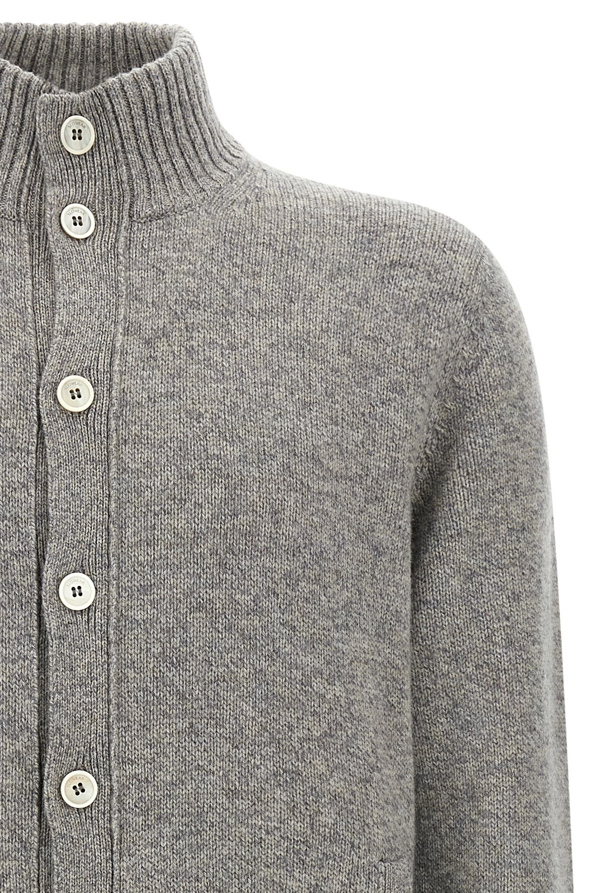 トップス made in italy ZANONE cardigun en Zanone - Slim-fit cardigan in certified Flexwool - blue
