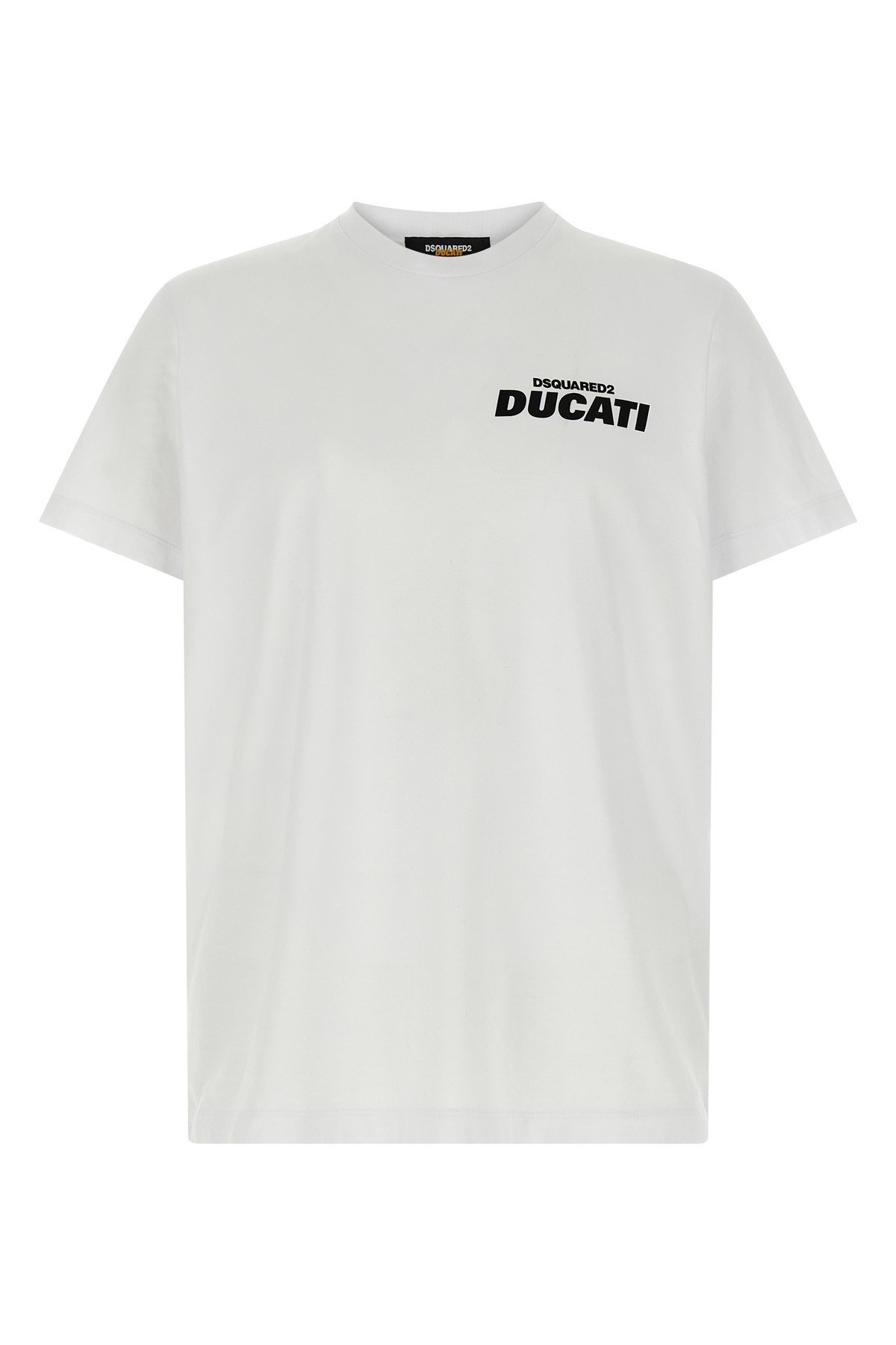 Dsquared2 Ducati X D2 White T-shirt With Logo On The Front In Cotton Man In Multi