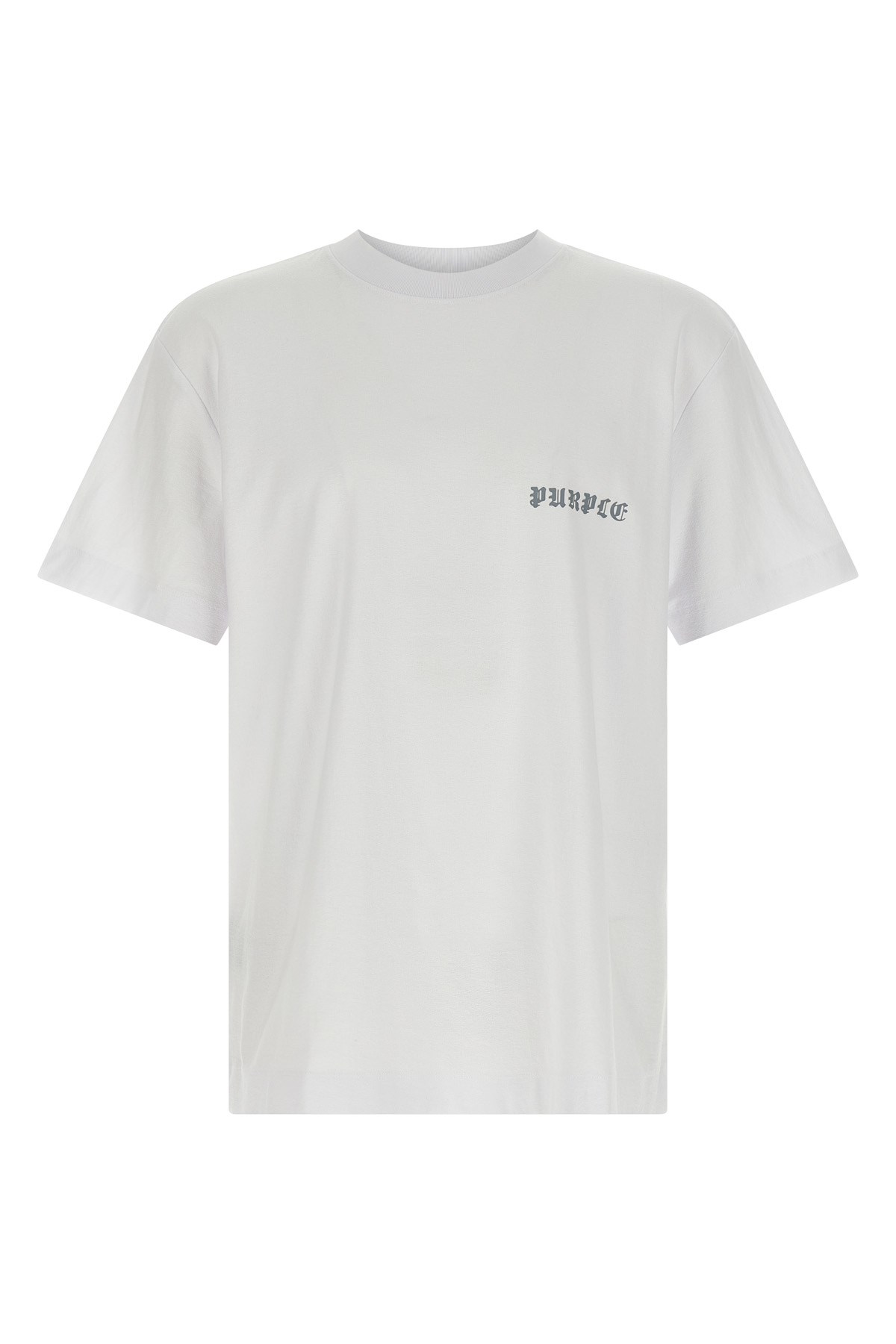 Purple Printed T-shirt In White