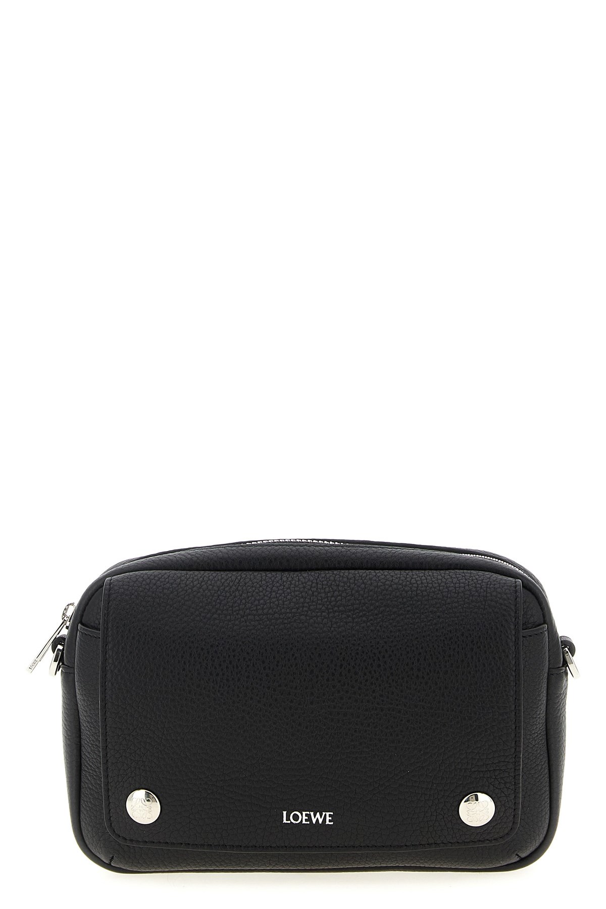 Loewe Medium Pebble Messenger Bag In Black