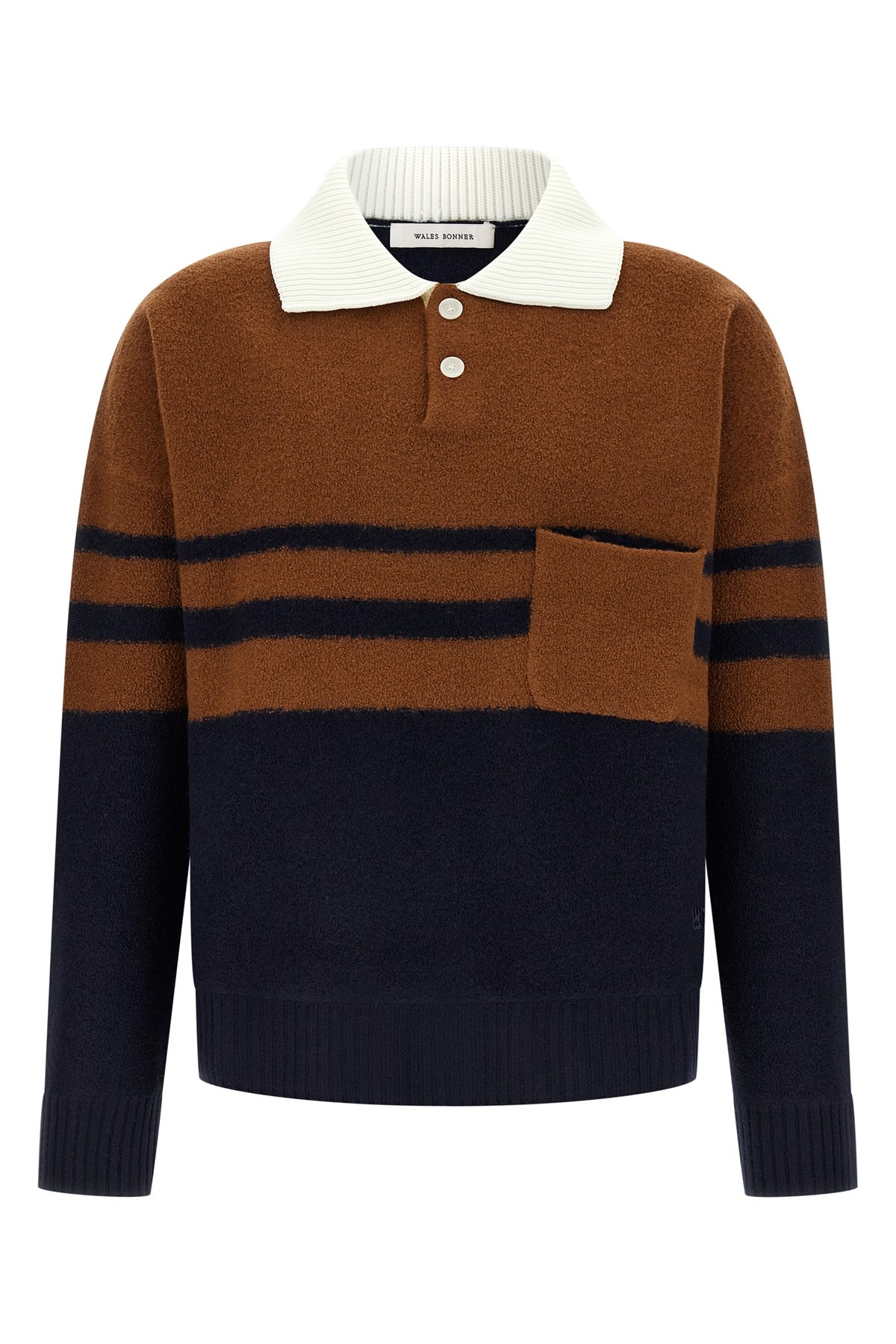 Wales Bonner Calm Striped Wool Polo Sweater In Multi