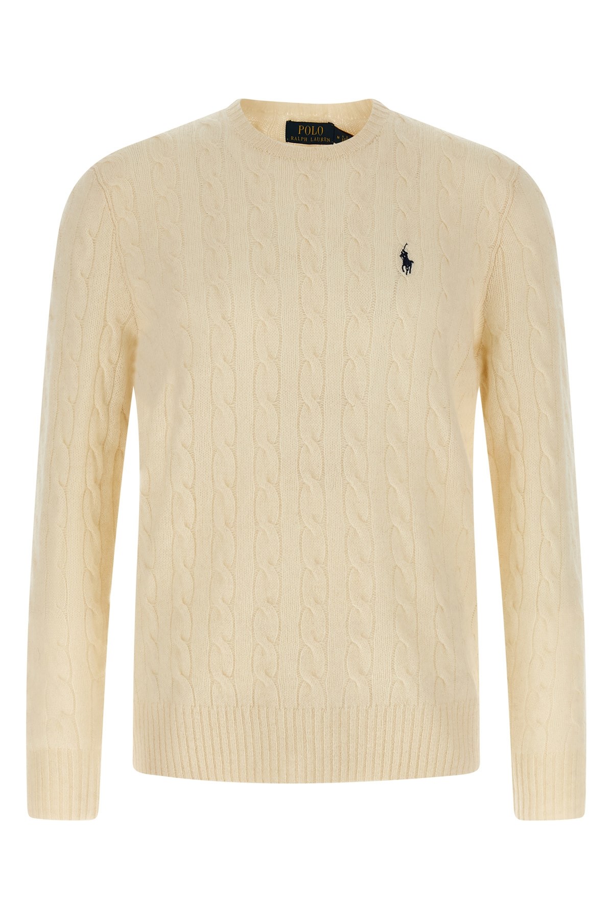 Polo Ralph Lauren Braided Sweater Sweaters And Cardigans White In Neutral