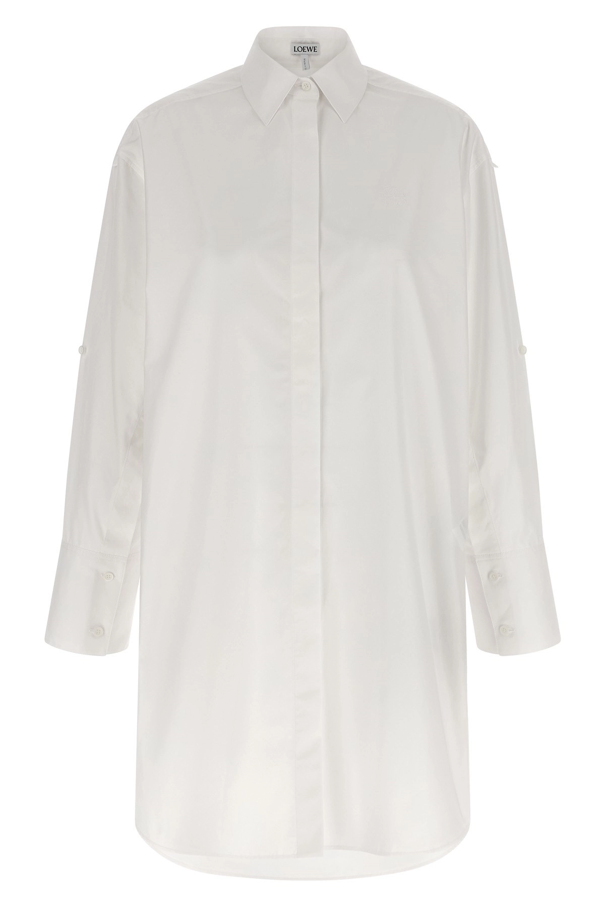 【送料&関税込】Loewe Chemisier Dress Loewe Light blue cotton turn-up chemisier dress | TheDoubleF