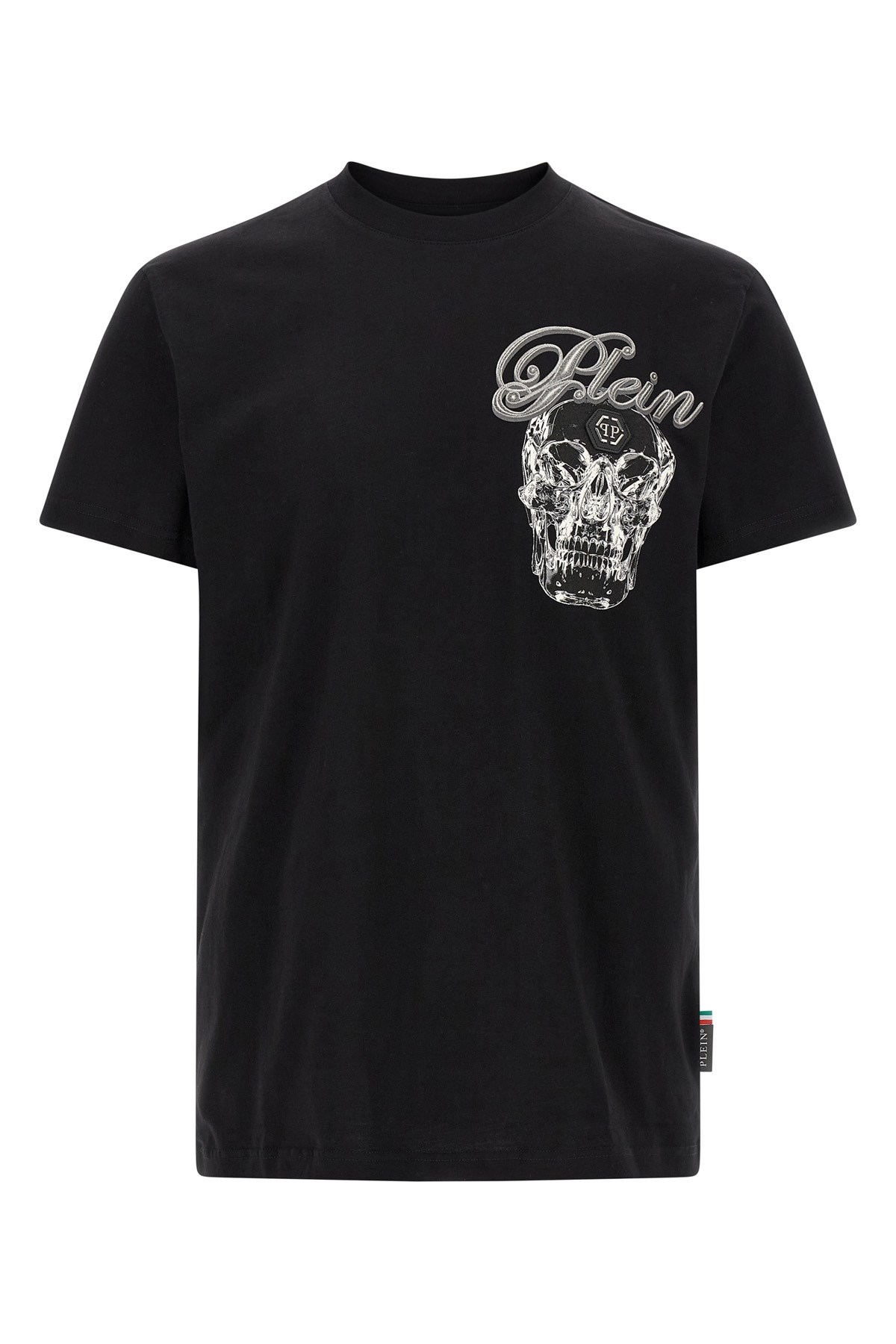 Philipp Plein Crew Neck T-shirt With Print In Black