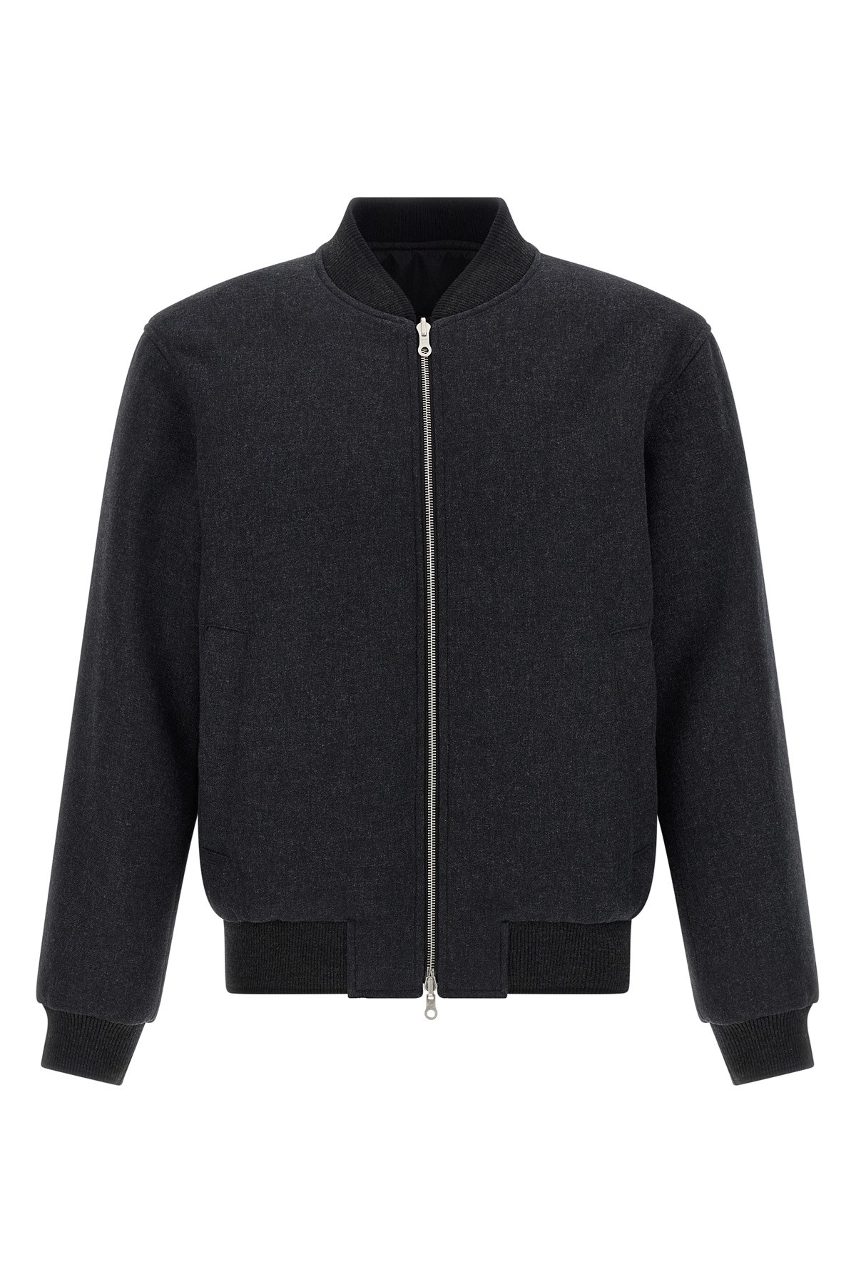 Dries Van Noten Volker Rev Bomber Regular Fit Knitwear Grey In Multi