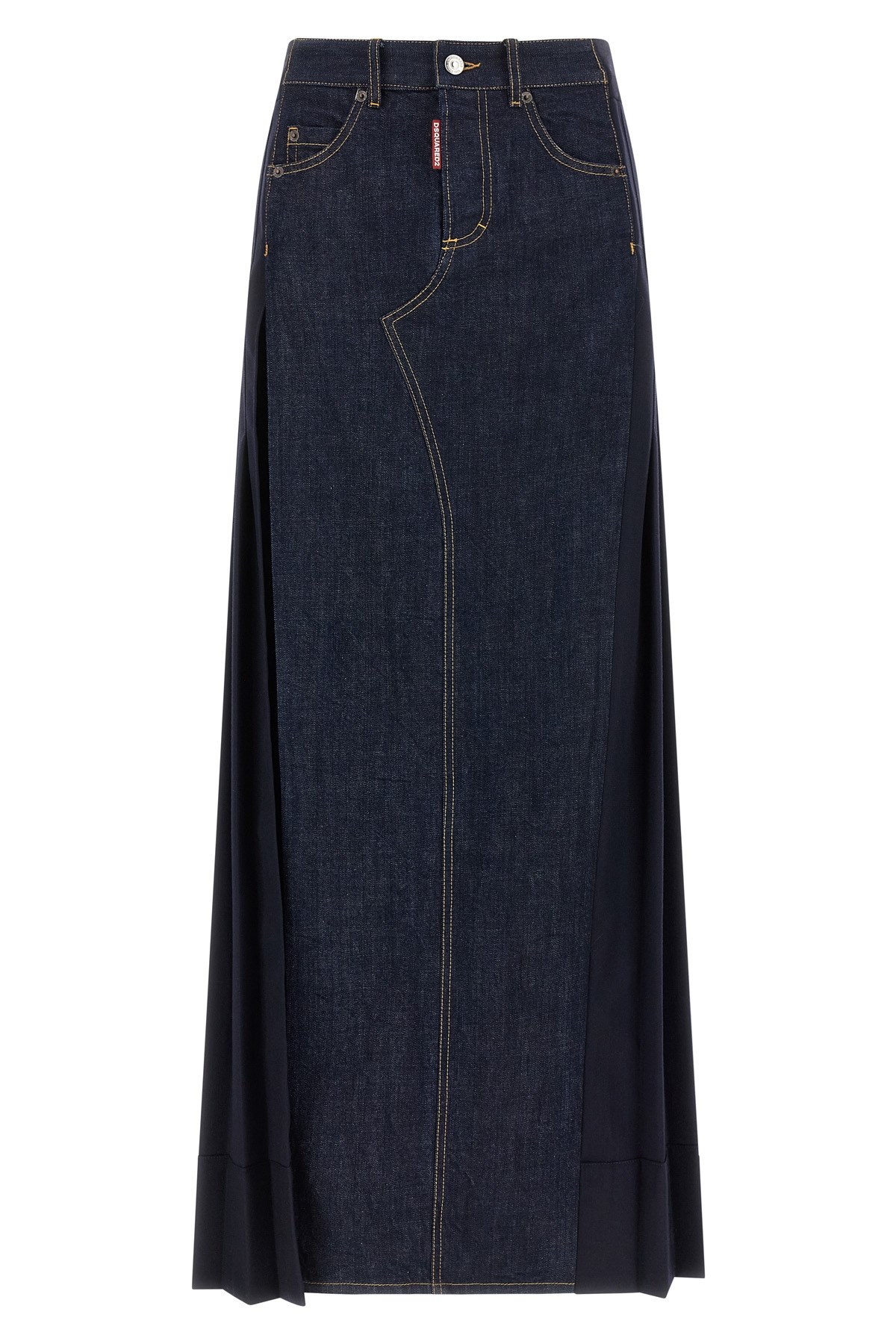 Dsquared2 Stitched Skirt With Pockets And Loops In Black
