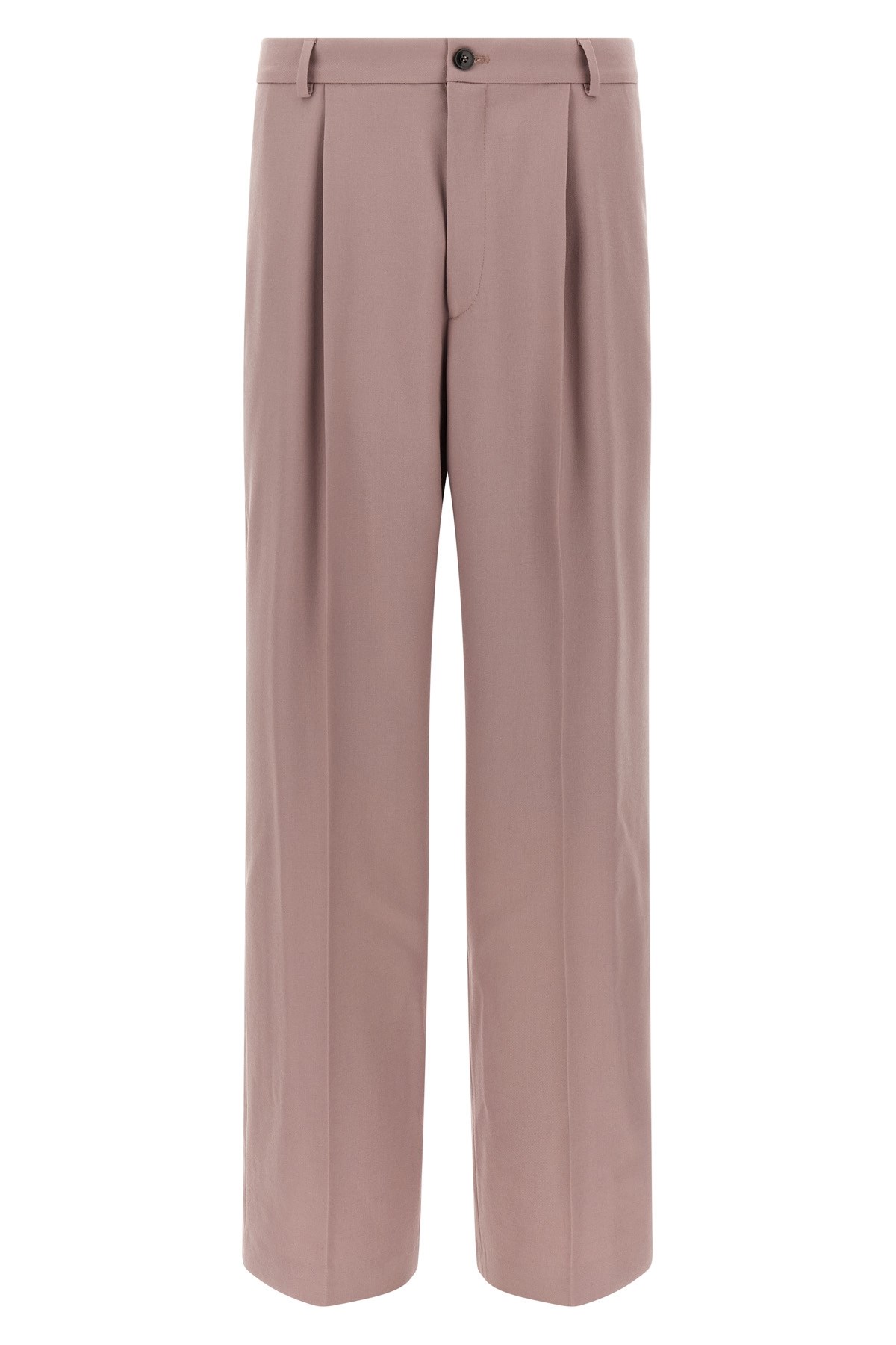 Dries Van Noten Straight-leg Trousers With Clean Front Pleat In Pink