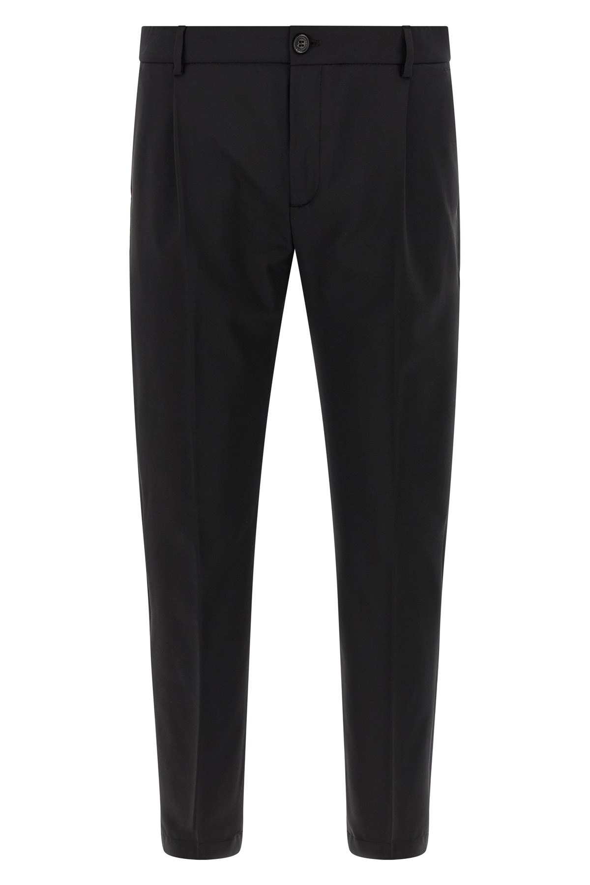 Department Five Pleated Wool-blend Trousers In Black