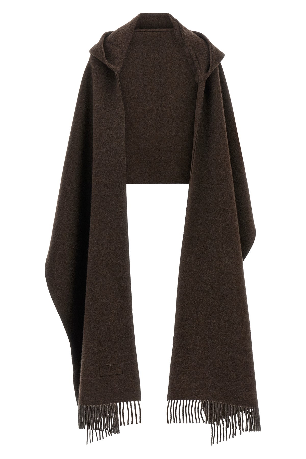 Brunello Cucinelli Hooded Scarf Scarves And Foulards Brown In Brown