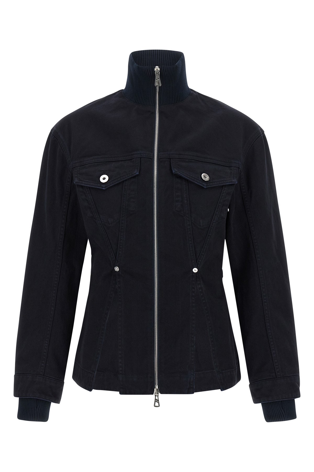 Jean Paul Gaultier The Slit Denim Puffer Jackets Blue In Blue