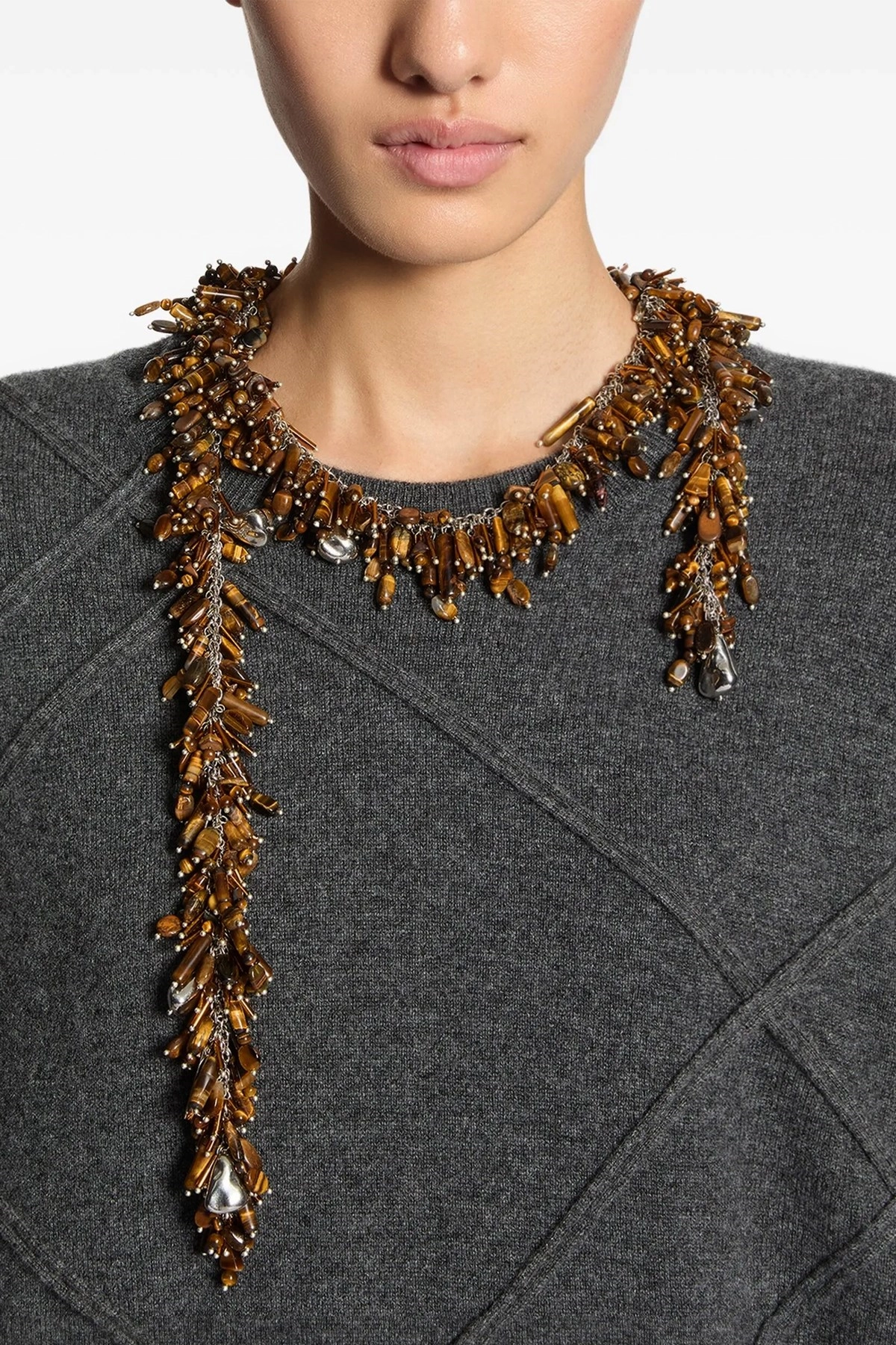 Dries van noten 'embroidered scarf' necklace available on