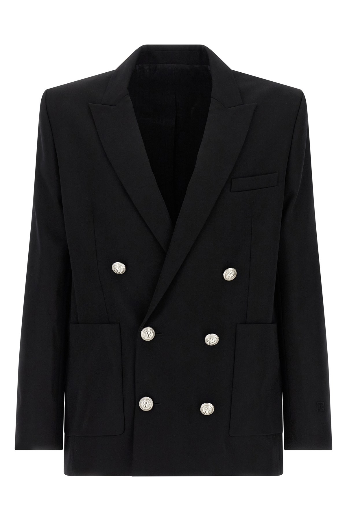 Balmain Grain De Poudre Blazer In Black
