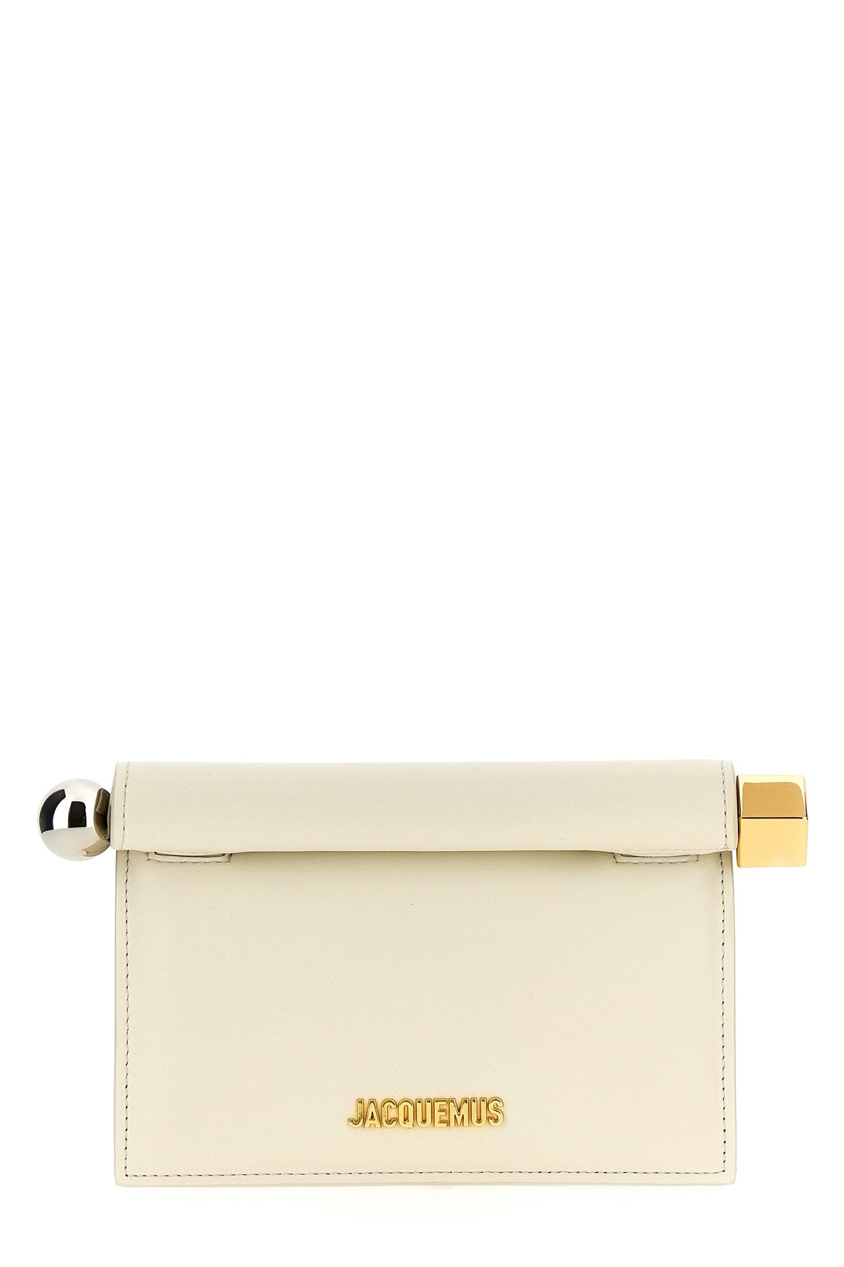 Jacquemus White Rond Carre Clutch In White