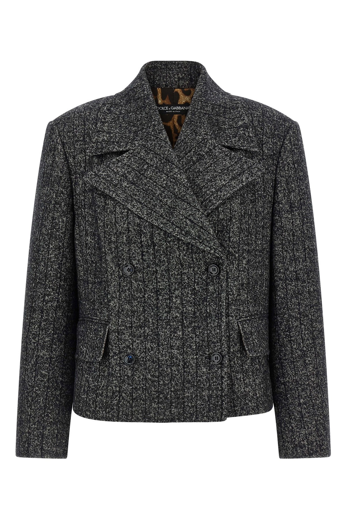 Dolce & Gabbana Striped Wool Blazer In Multi
