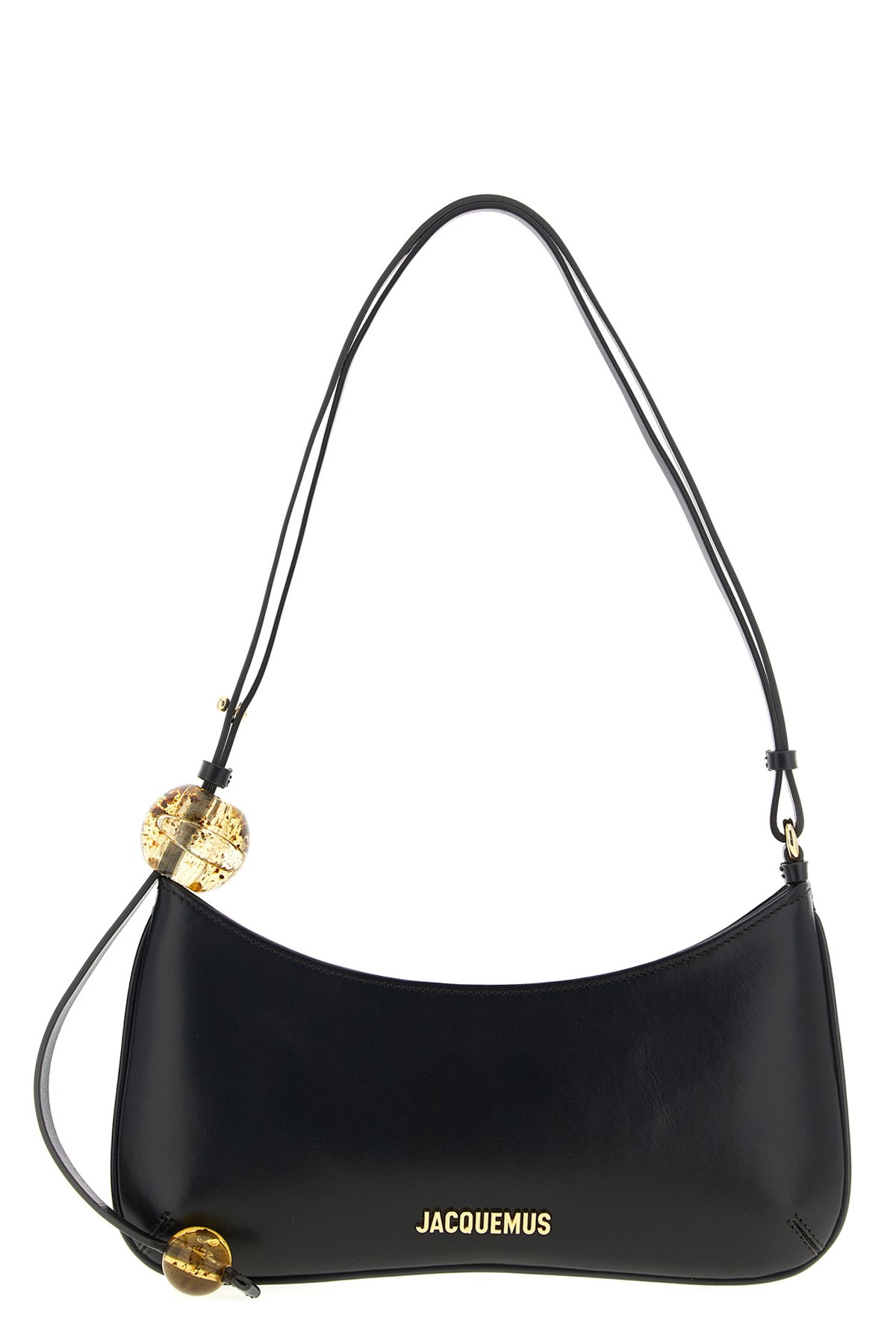 Jacquemus Women Black Top Zip Fastening Adjustable Shoulder Strap Internal Patch Pocket Contrast In Black