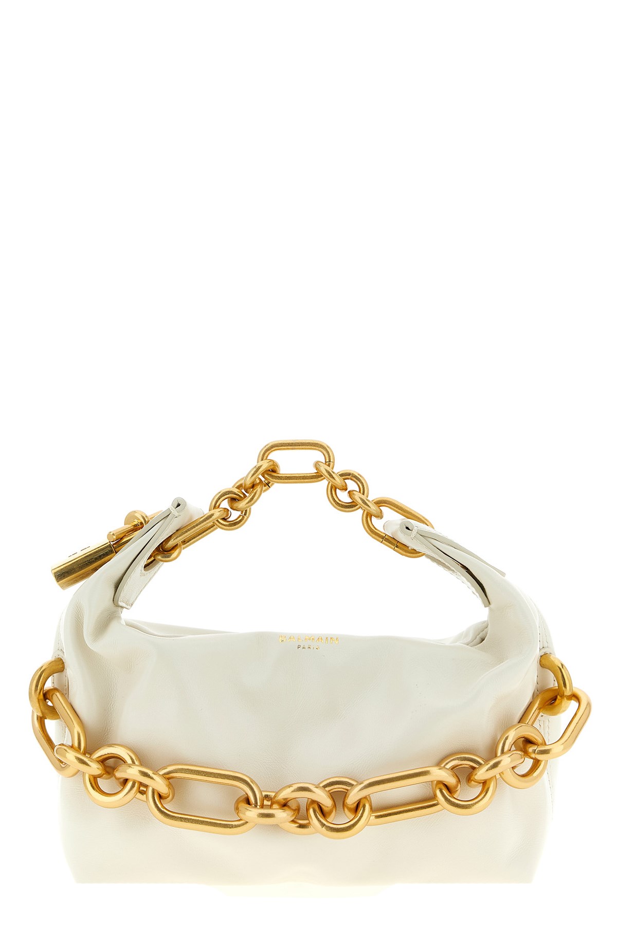 Balmain White Sync Mini Shoulder Bag In White