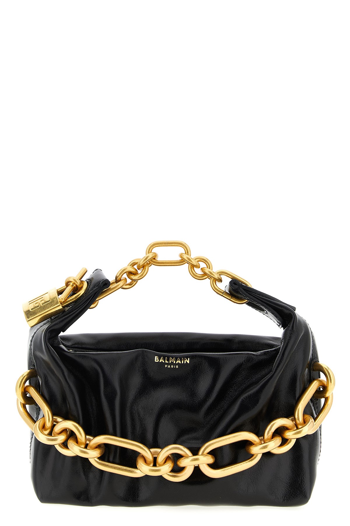 Balmain Sync Mini Handbag In Black