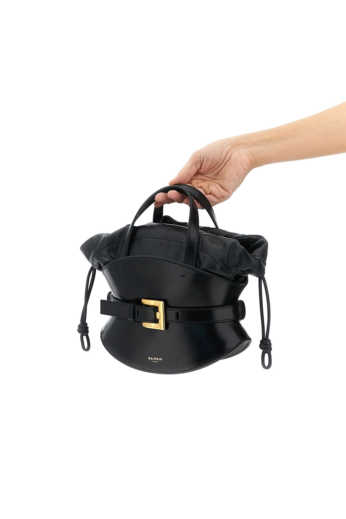 トートバッグ BALMAIN FW25 SHUFFLE MINI-CALFSKIN (FN1DP017 LBFO0PA) Shuffle Mini bag in leather black black - Women | BALMAIN
