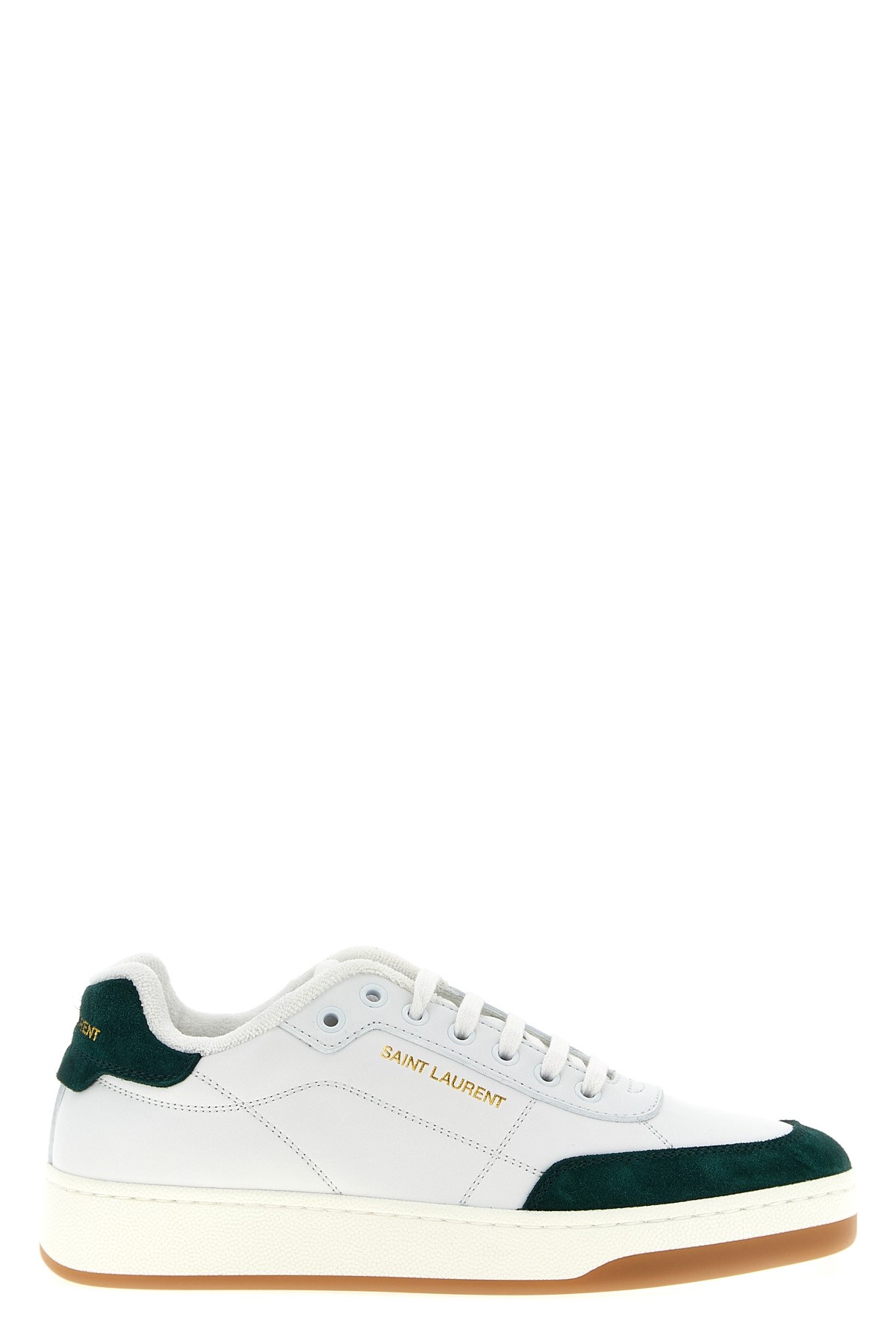 Saint Laurent Sl61 Sneakers In Smooth Leather In Green