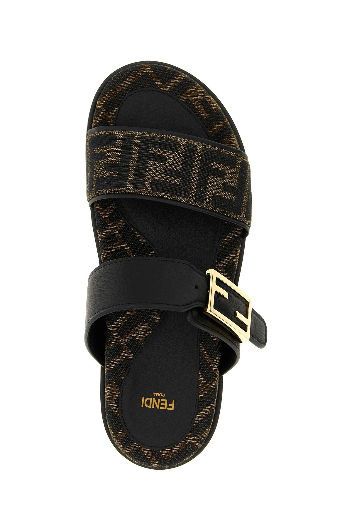 Sandali Fendi Zeppe Sandali Fendi In Pelle Grigio Taglia 39 IT