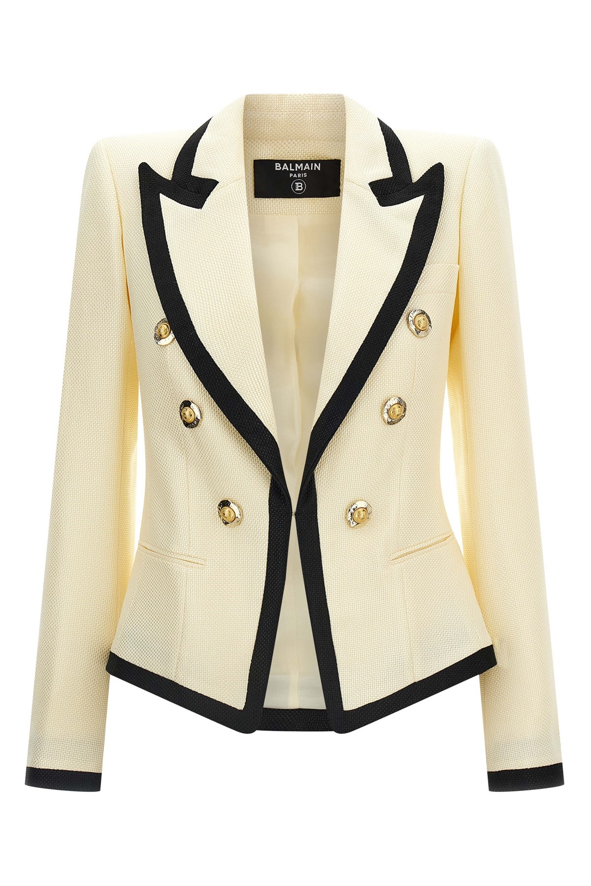 Balmain Maxi Shoulder Strap Blazer In Multi